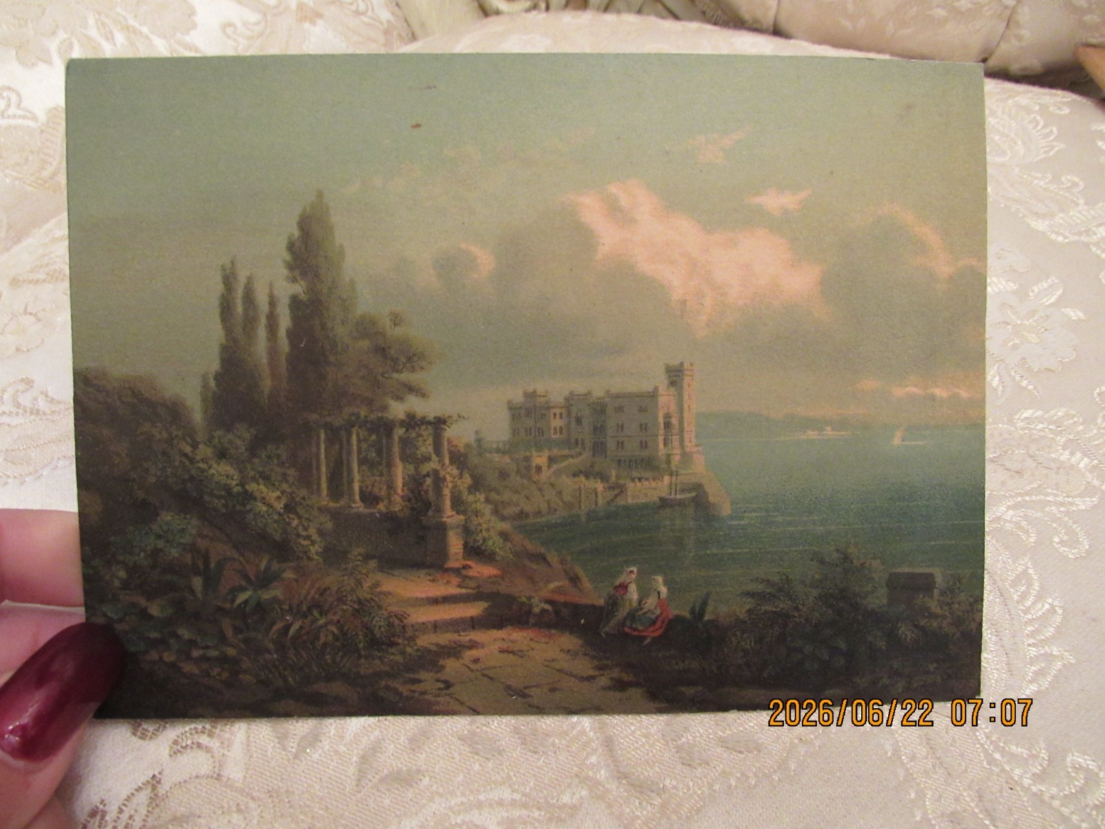 VTG Print Miramare Castle in Trieste Italy