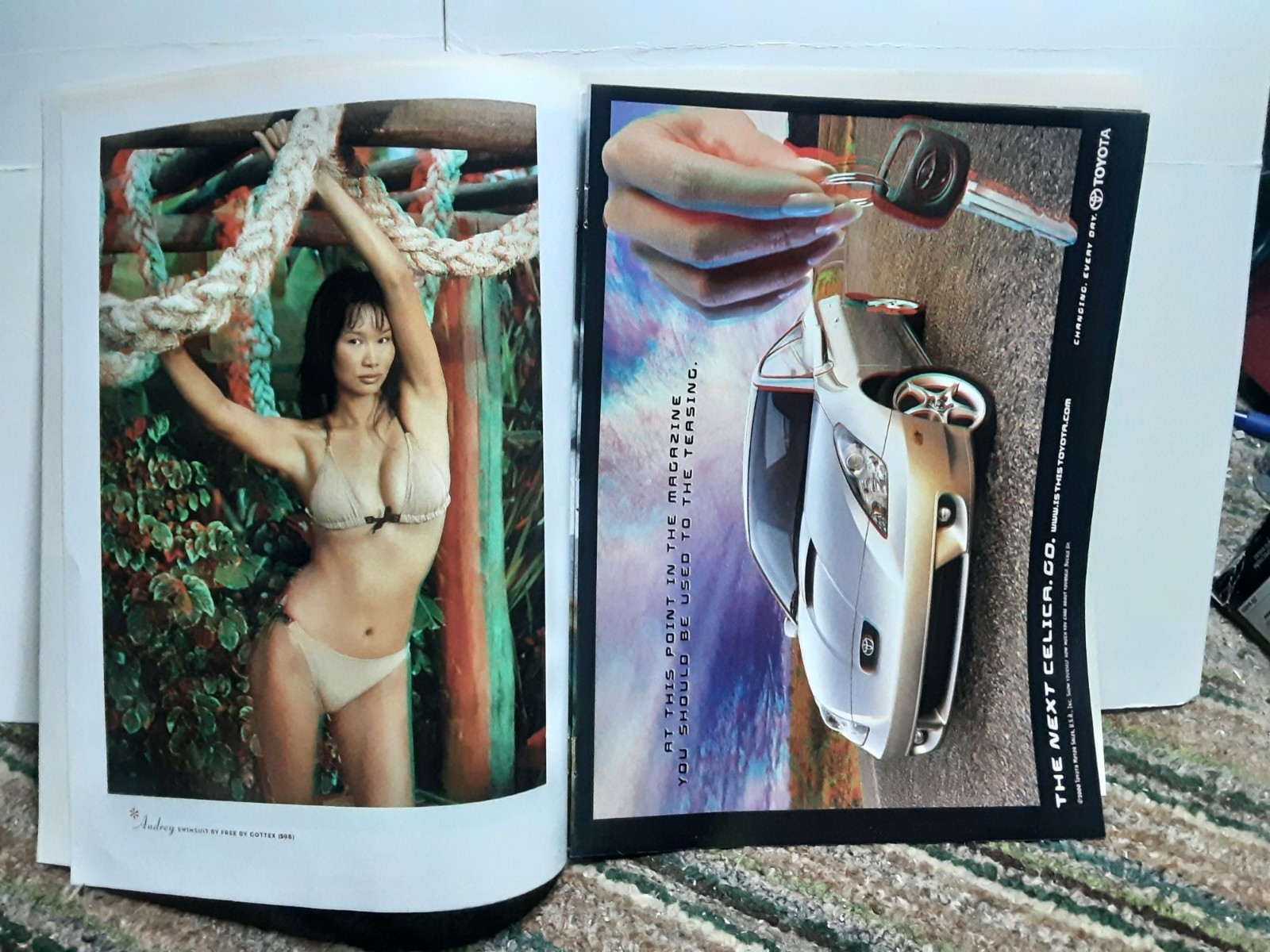 Vintage 2000 Swimsuit Models 3D Magazine Photo Feature 19 Page Section