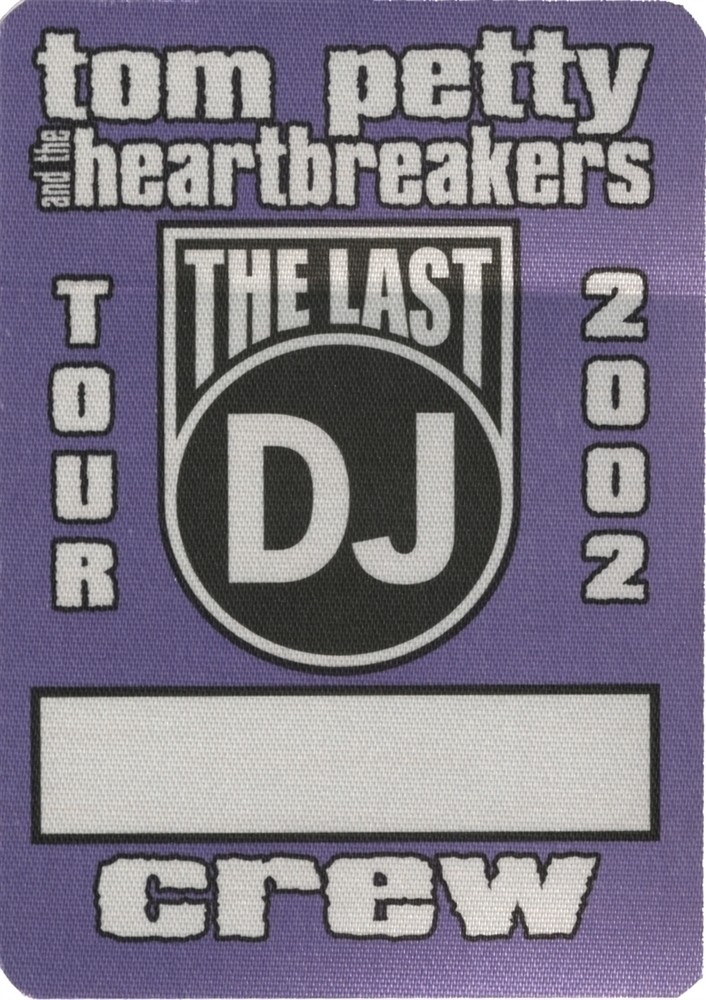 Tom Petty & the Heartbreakers 2002 The Last DJ concert tour Crew Backstage Pass