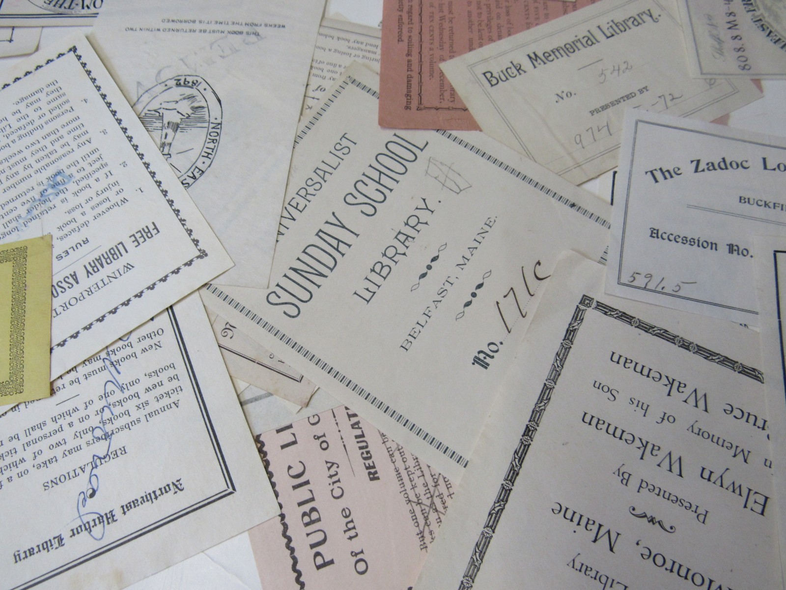 Fifty Library bookplates (some duplicates) late 19th/20th Century