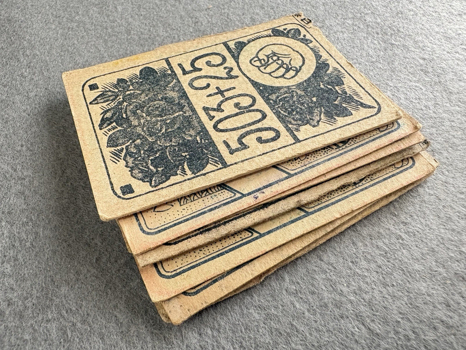Vintage Menko Cards – Famous Japanese Samurai Warriors – Lot of 7
