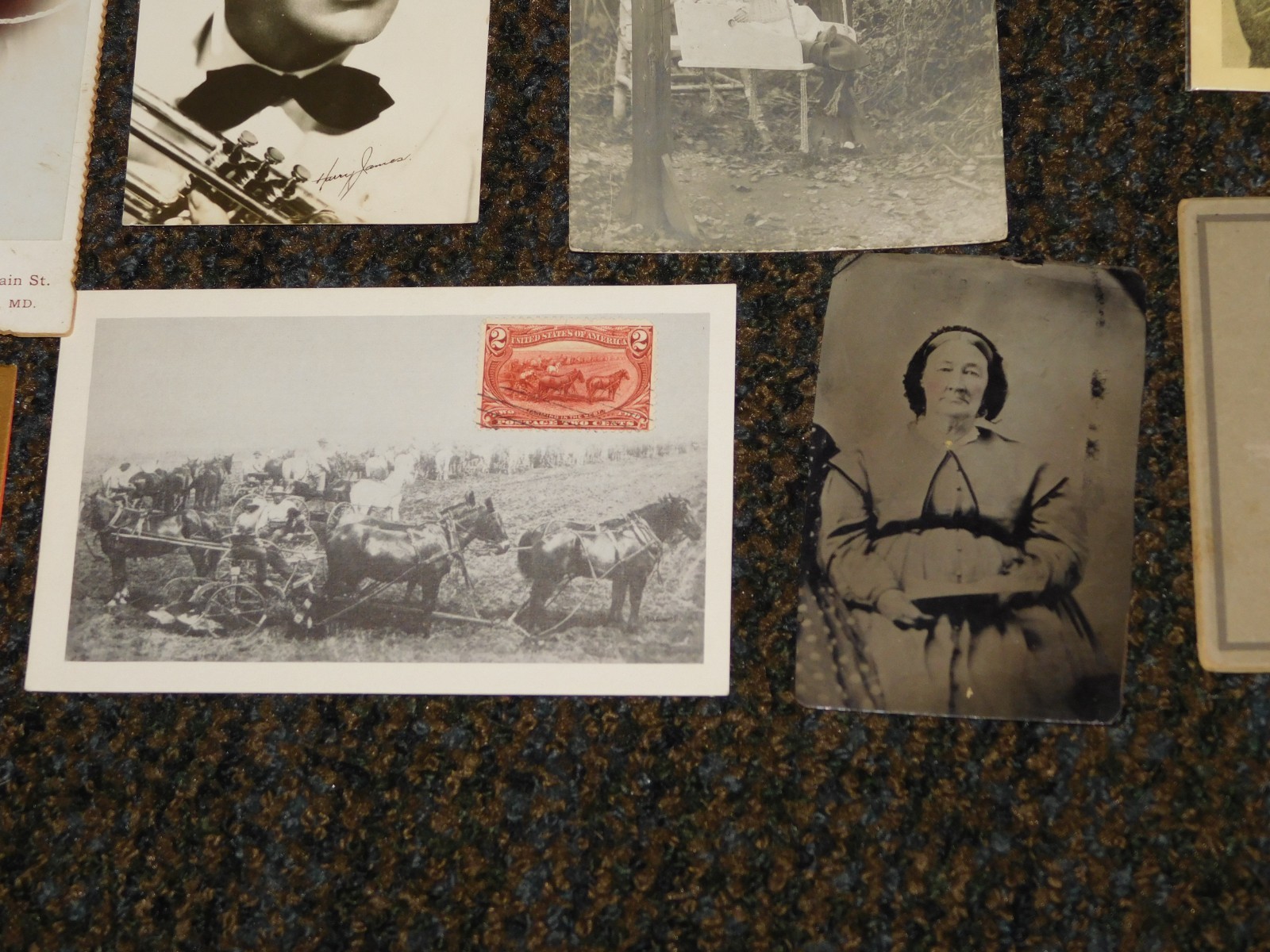 VINTAGE OLD PAPER 15 PIECE LOT ADVERTISING POSTCARDS PHOTOS ETC
