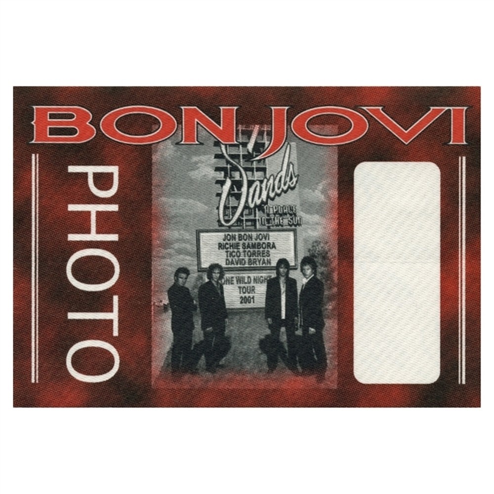 Bon Jovi 2001 One Wild Night concert tour Photo Backstage Pass