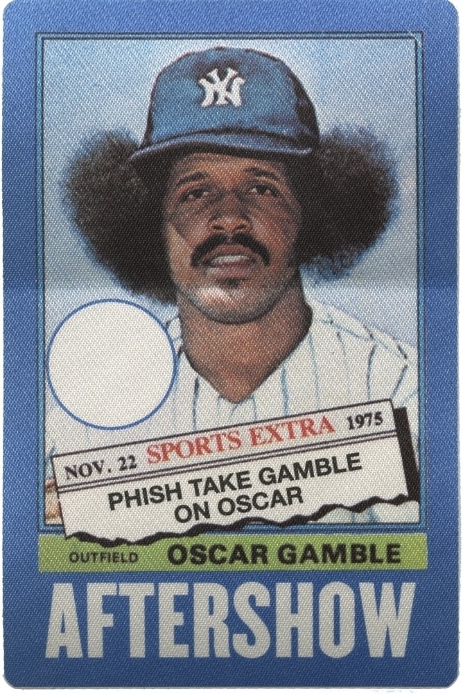 Phish 1998 The Story of the Ghost concert tour “Oscar Gamble” Backstage Pass