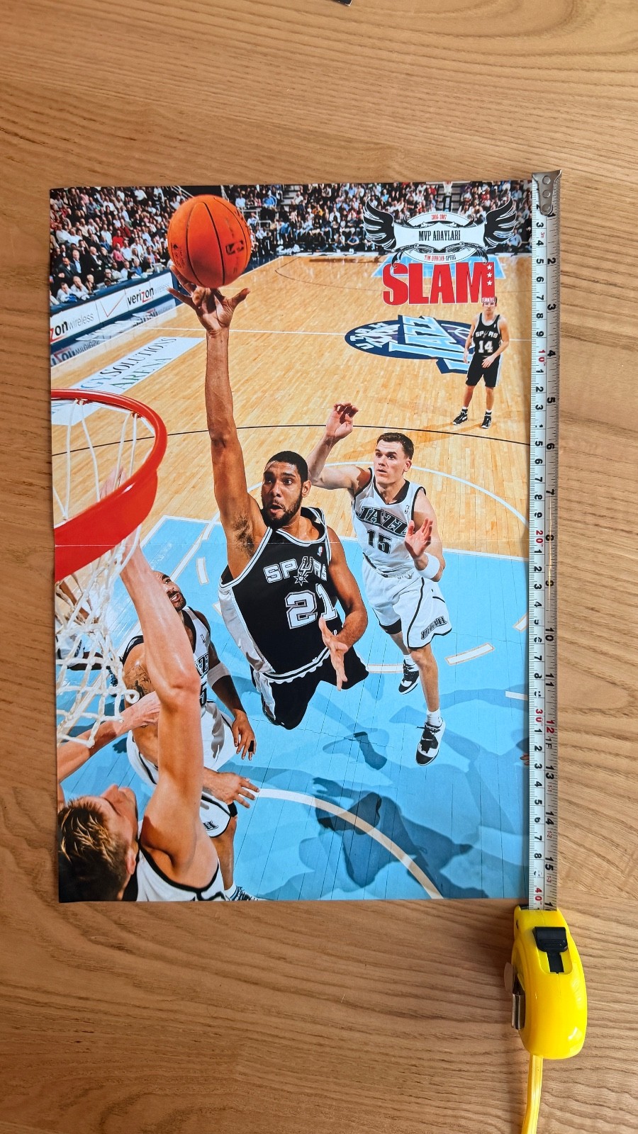 Tim Duncan San Antonio Spurs SLAM Turkey MVP NBA Vintage Poster Rare