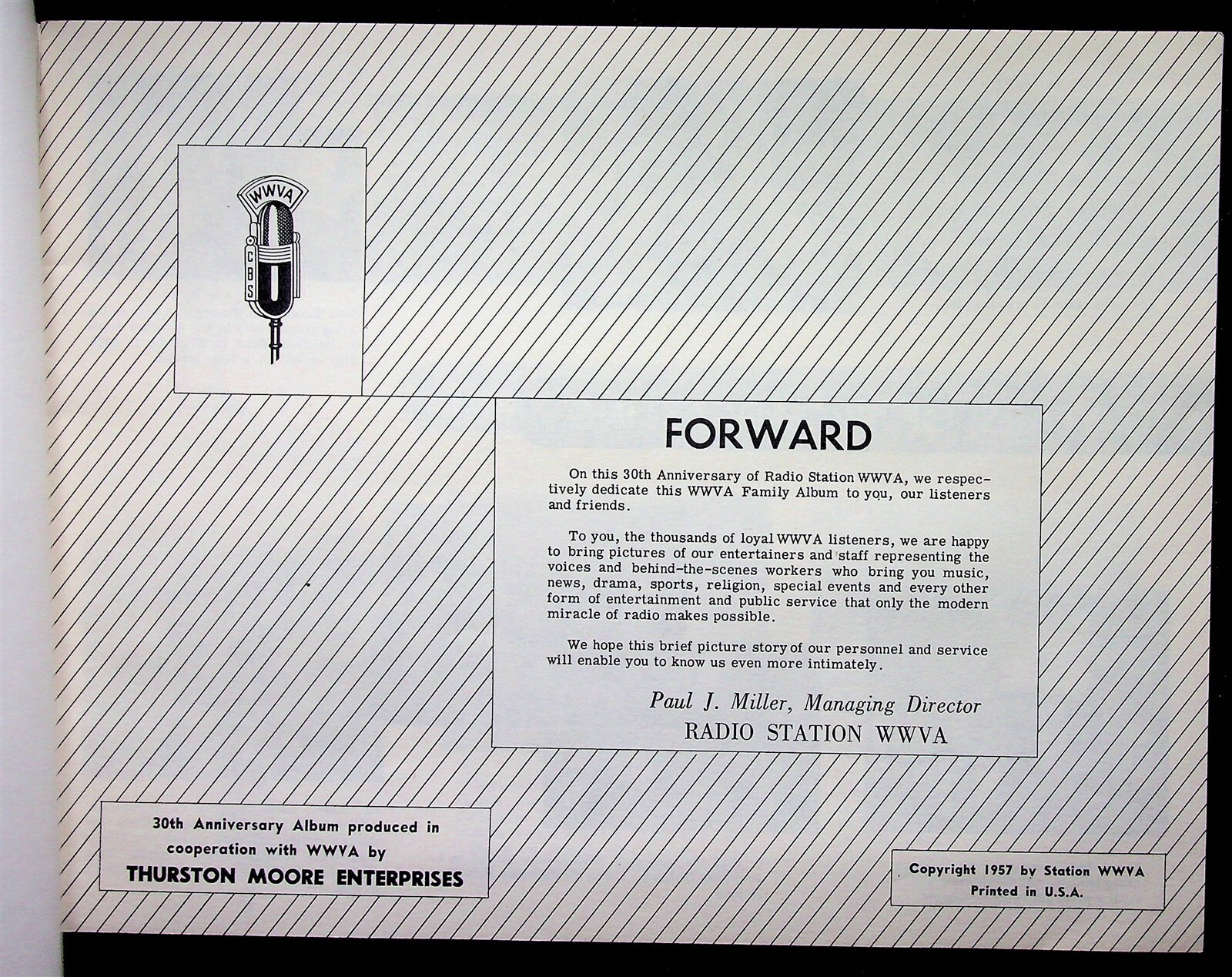WWVA CBS Radio Network 30th Anniversary Album 1926-1956 Booklet Storer Broadcast