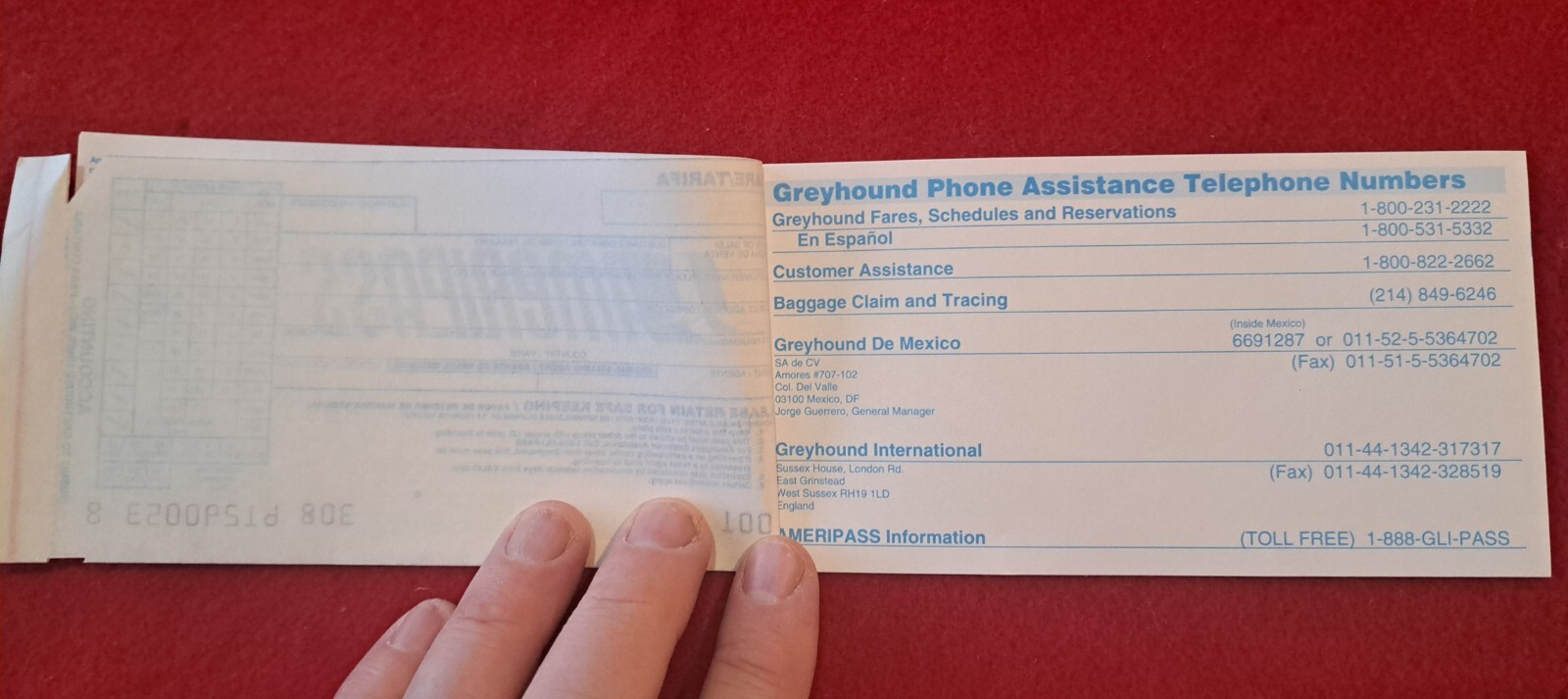 Greyhound Bus Lines Ameripass Pass Ticket 1990s Vintage RARE Not For Travel