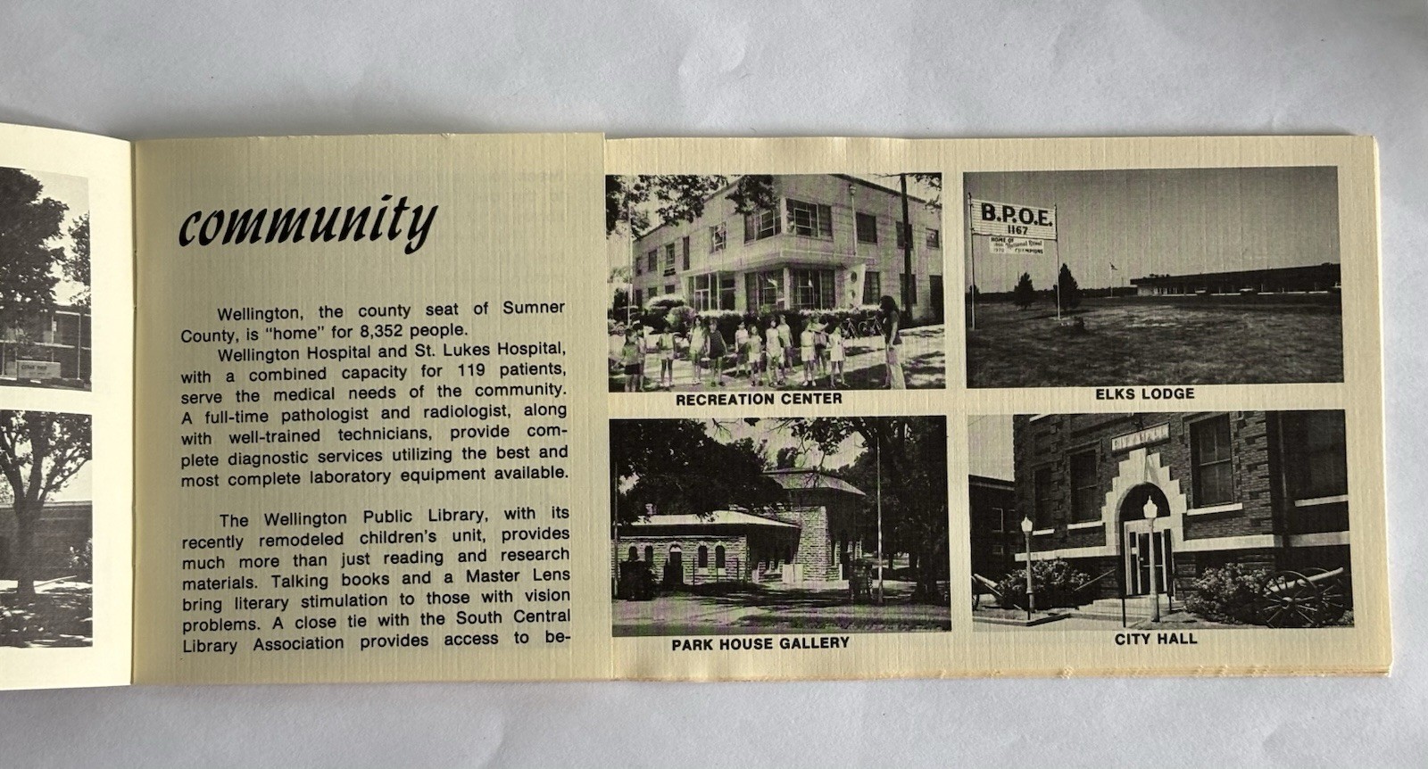 Vintage Wellington KS Travel Brochure Chamber of Commerce Wheat Capital of World