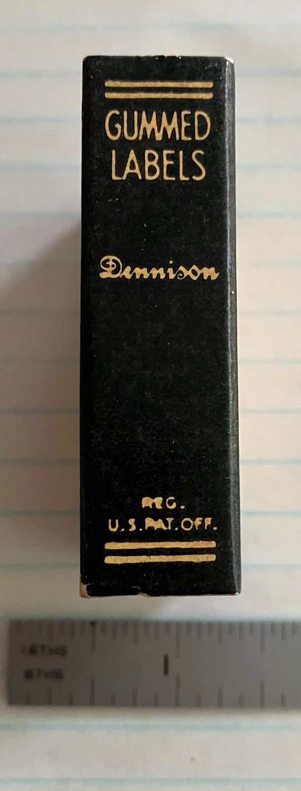 Vintage Dennison Gummed Red Border Labels #209. Full Box Of 40 – 1.5” x 1.125”