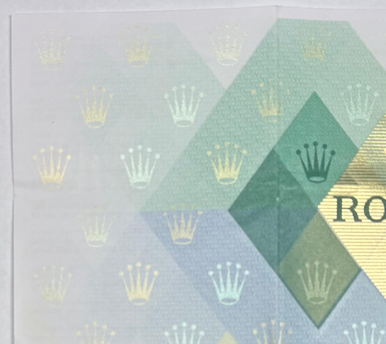 Rolex 80298 Pearlmaster Warranty Certificate Guarantee 2000s K Serial Cert