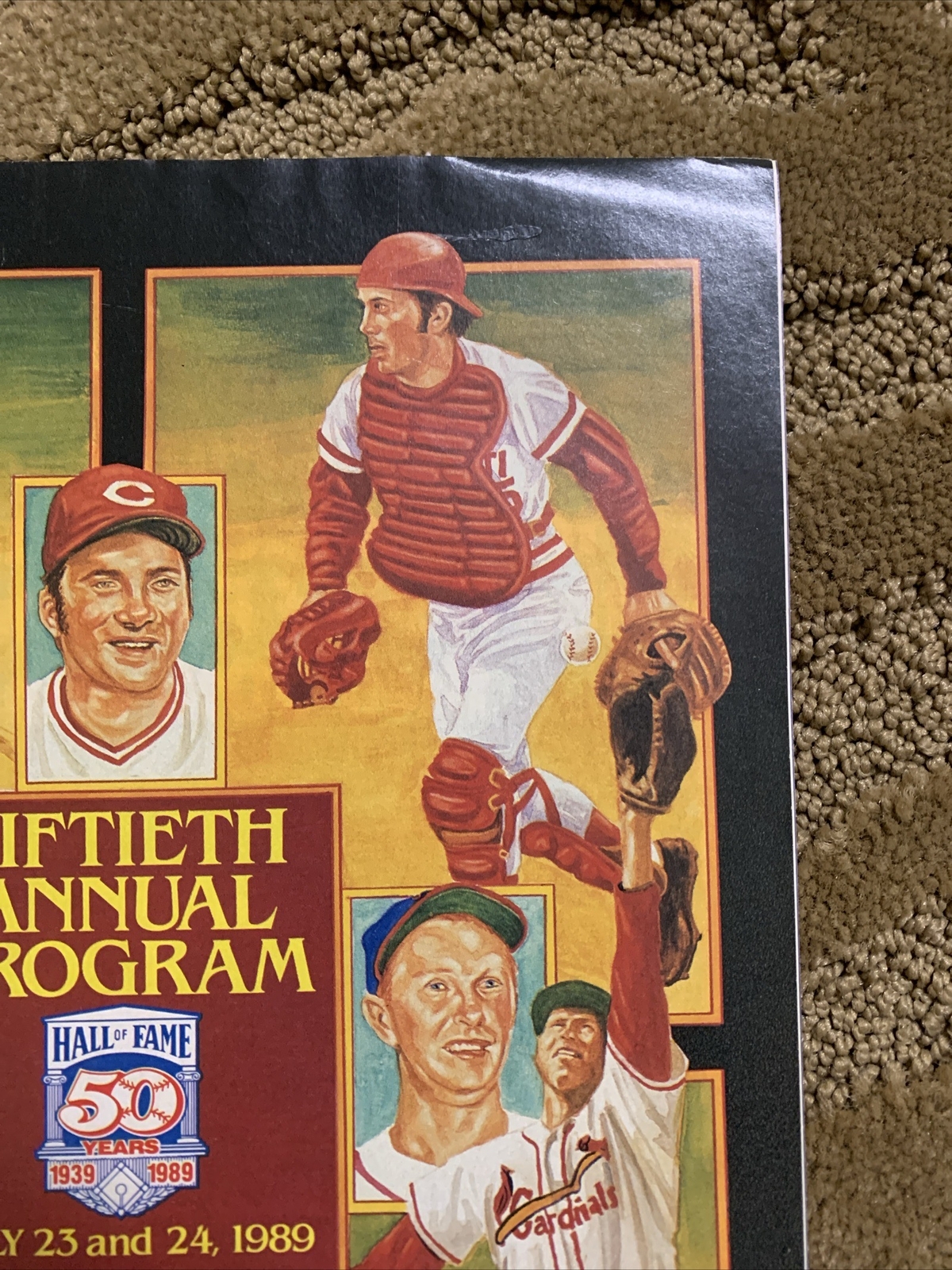 MLB Hall of Fame 50th Annual Program 1989 Yaz Bench Schoendienst Barlick