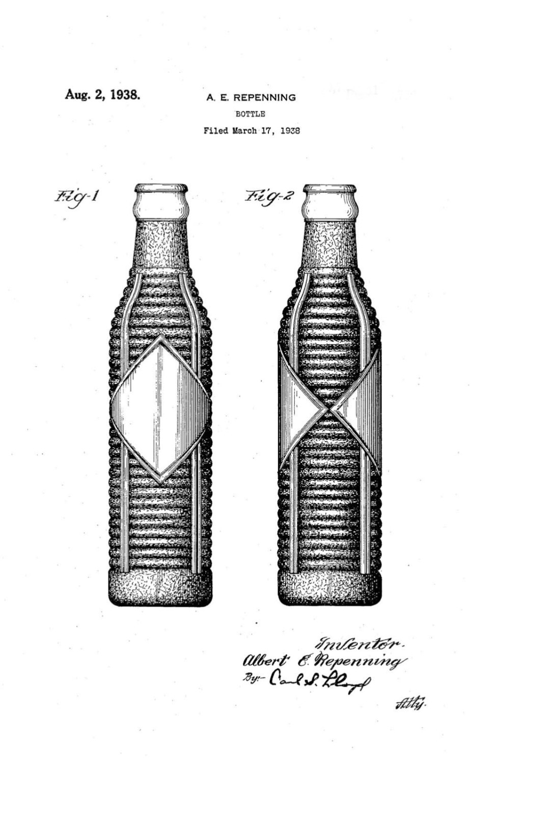 United States Patent Office Orange Crush Brown Bottle 1930s Art Print