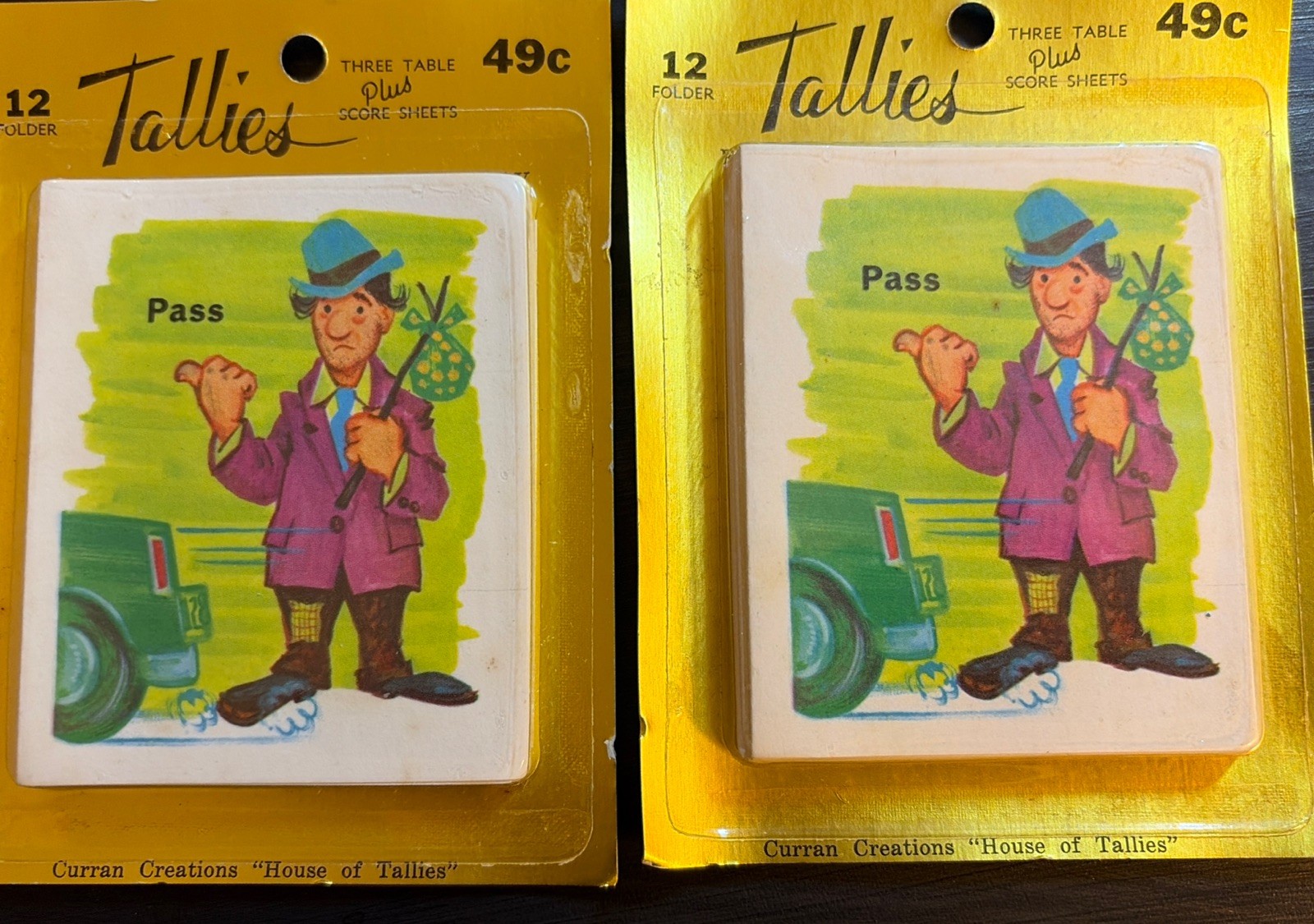 Vintage Shamrock Tally Cards Original Packaging Lot of 2