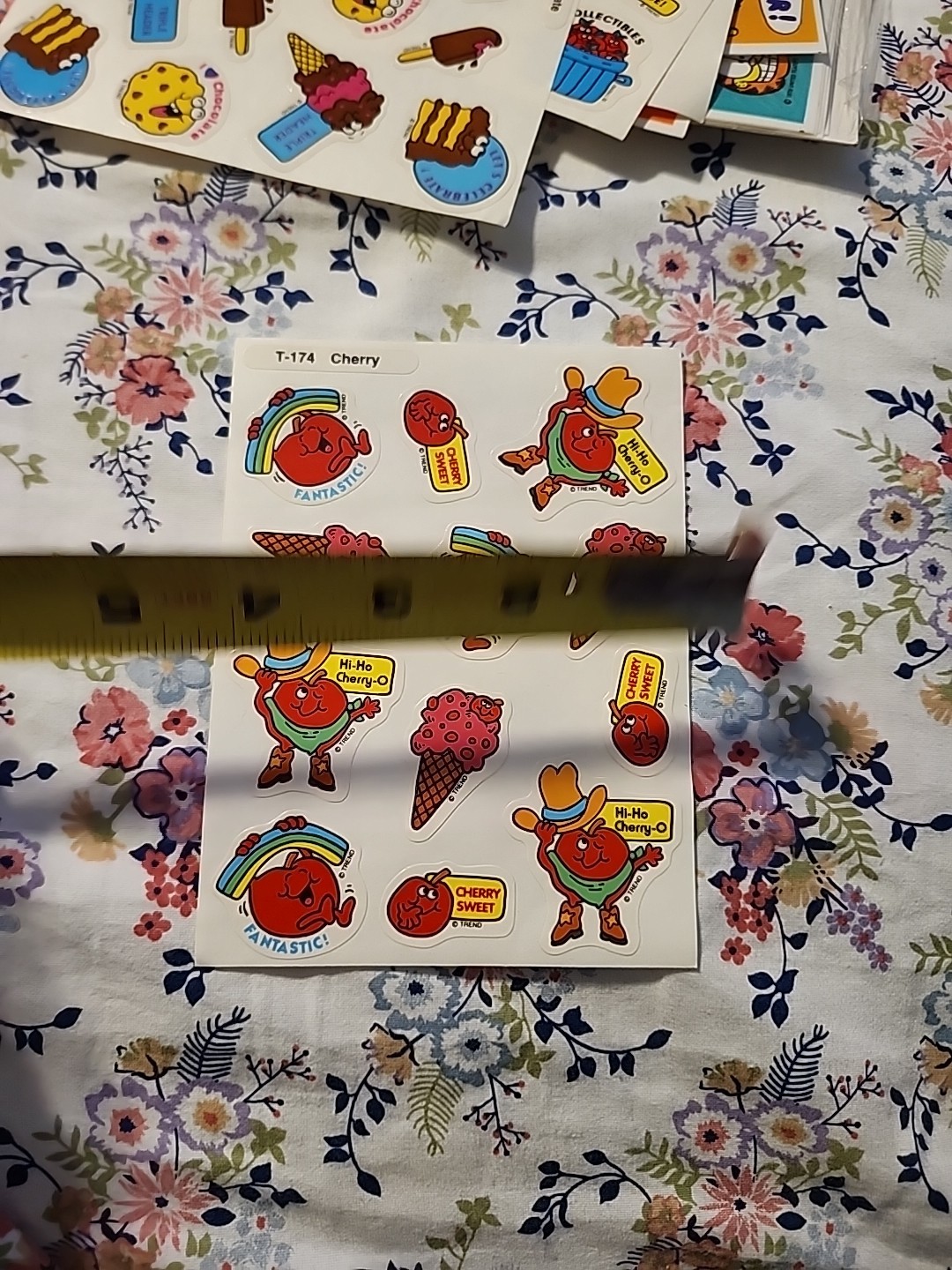 CHERRY Rare Vintage sticker NEW SHEET Trend Scratch N & Sniff smell 80’s