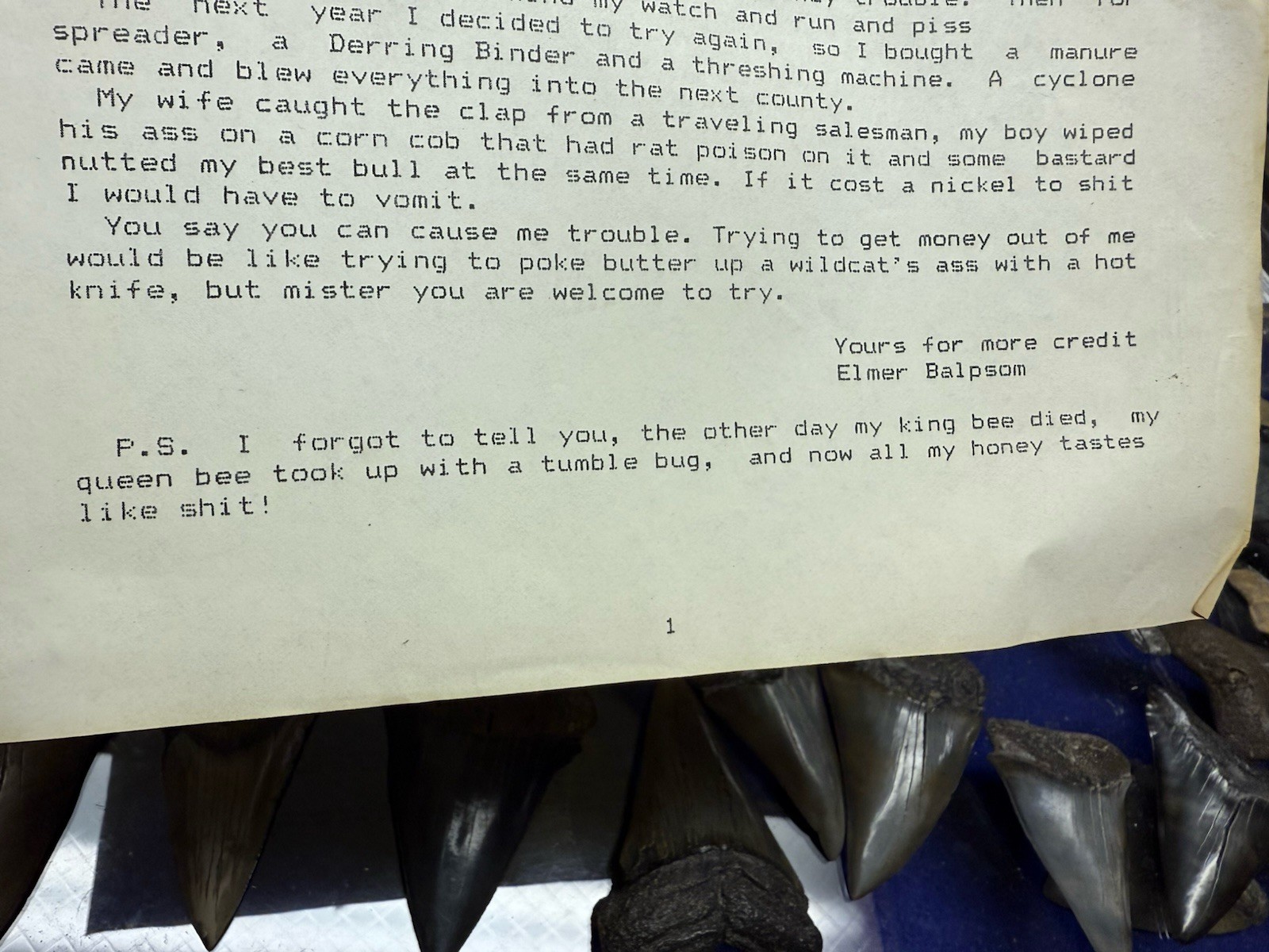 VTG HILARIOUS Sears Roebuck and Co Letter Unpaid Customer Story