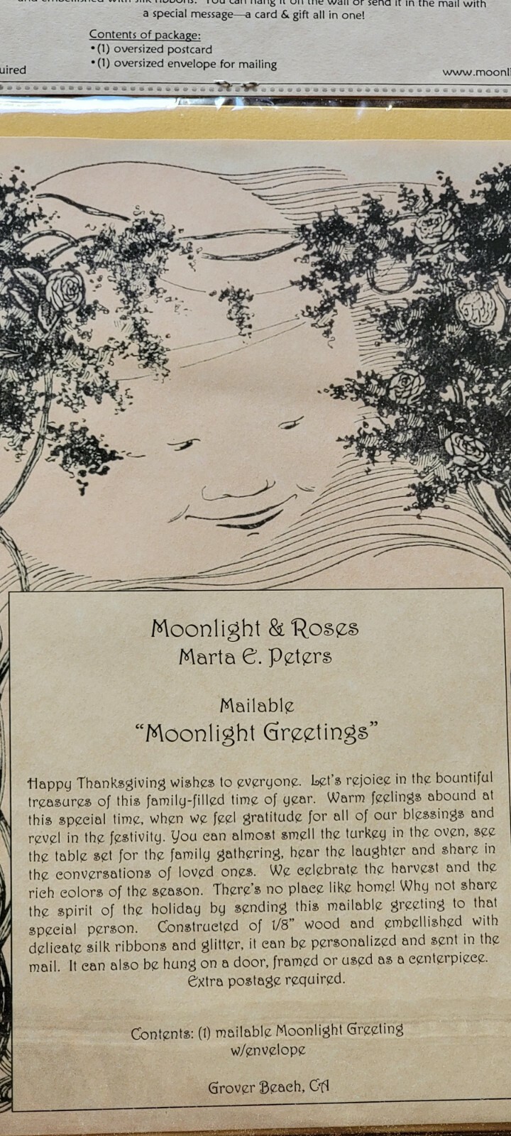 IT’S FALL Y’ALL!/THANKSGIVING MAILABLE GREETING/MOONLIGHT & ROSES!