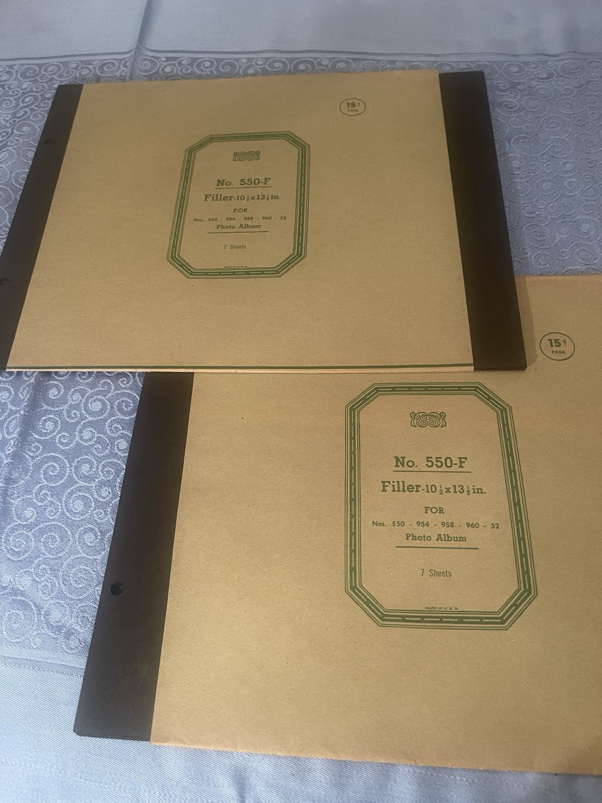 Lot of 2 ~ NOS No. 550-FPhoto Album Black Filler Sheets 7 Per Pack Two Holes