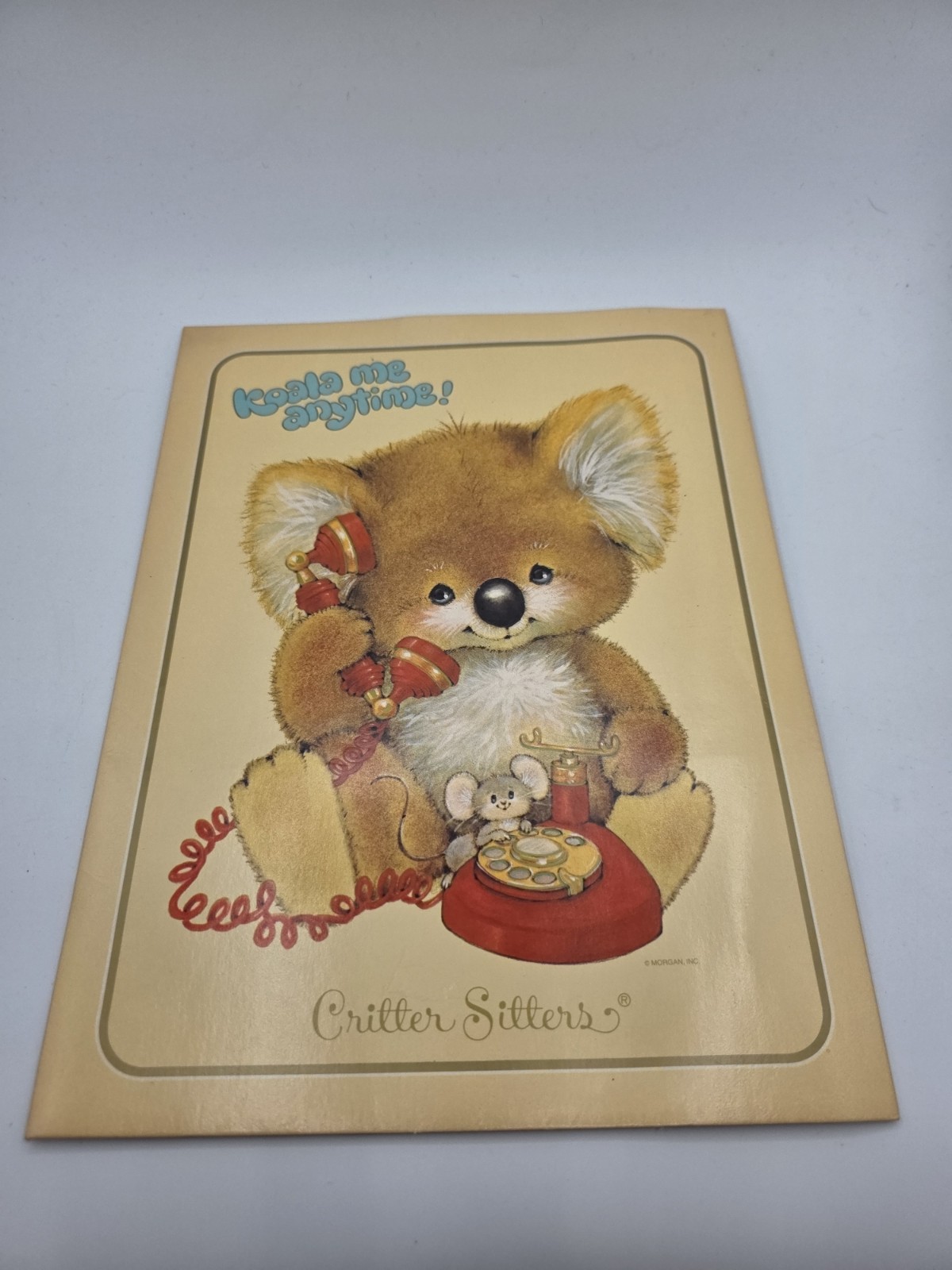 Vintage Mead Critter Sitters Portfolio Folder Koala Me Anytime 80s School Supply