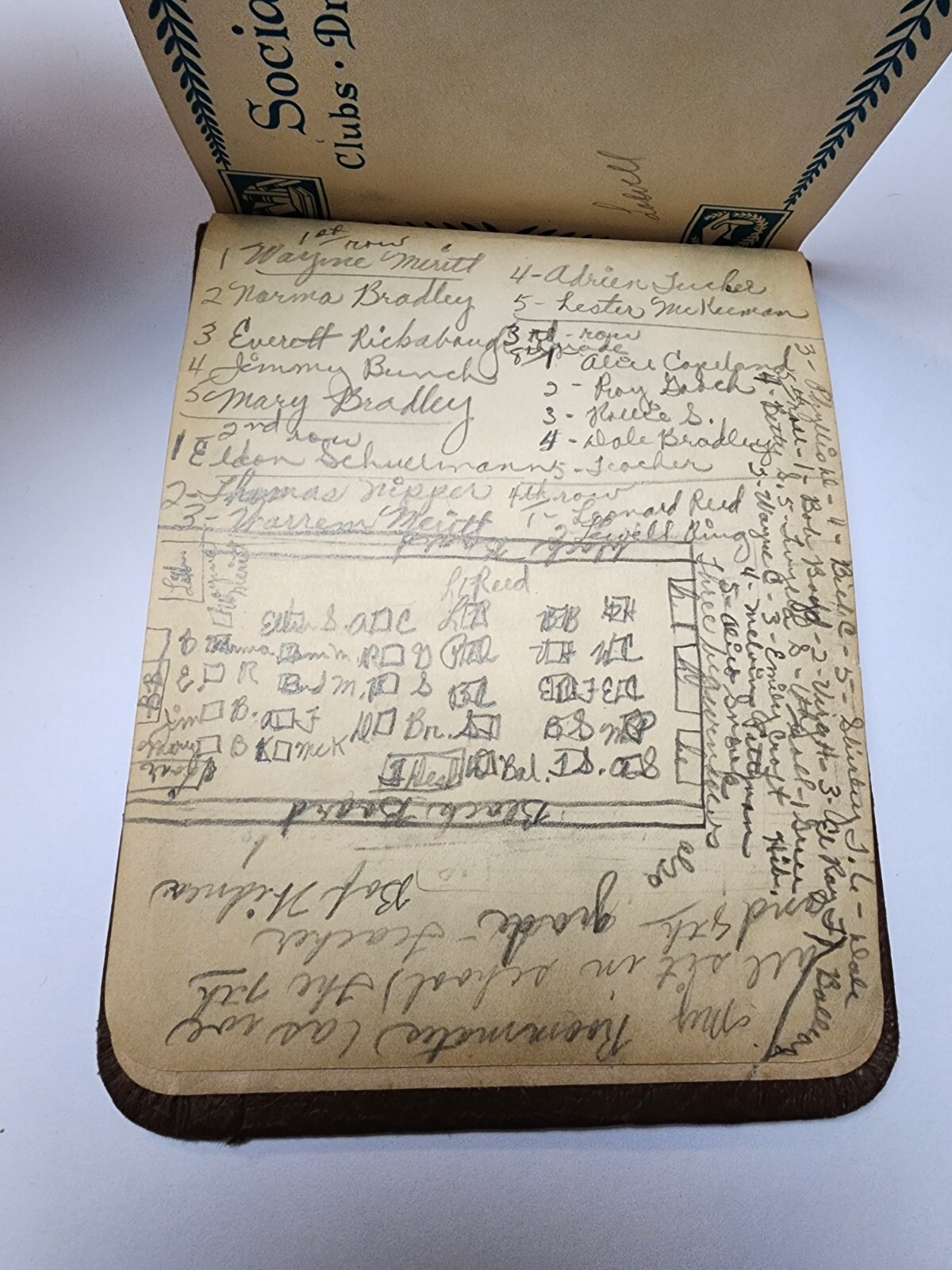 School Day Memories Autograph Book 1939 1940 Jefferson OK Virginia Lee Hastings