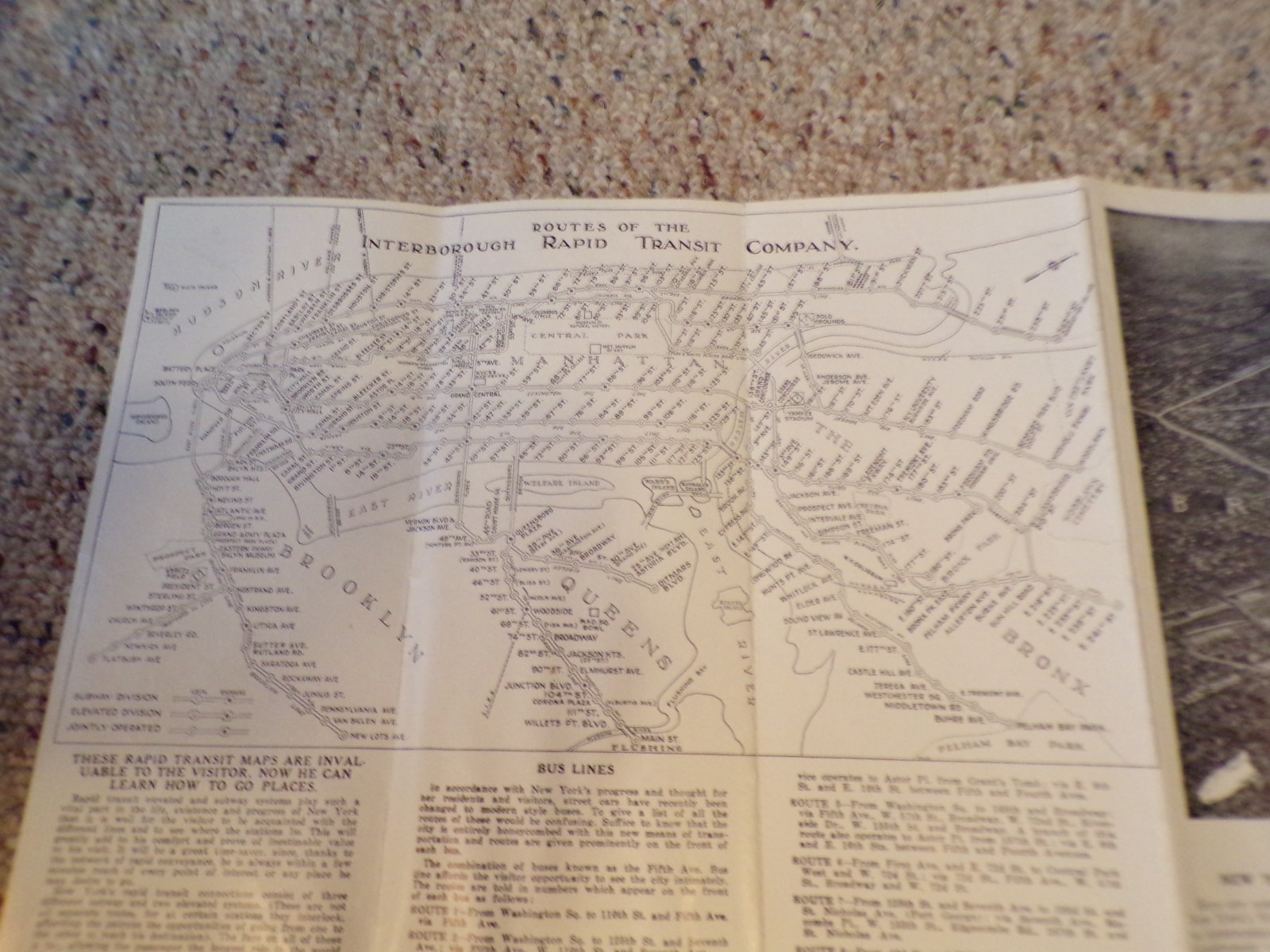 1938 New York City Illustrated Map World’s Fair Site Street Index Transportation