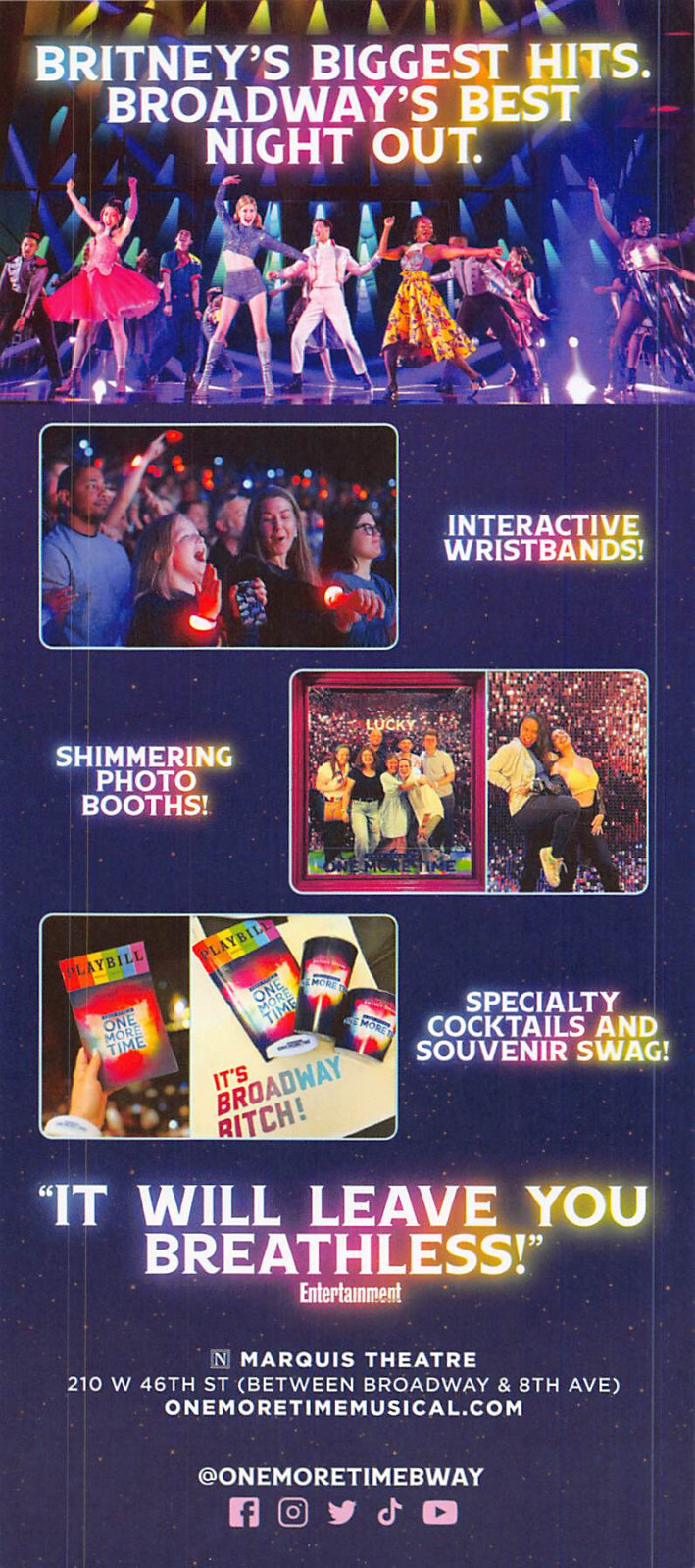Britney Spears Once Upon a One More Time 2023 Broadway New York City Ad Flyer