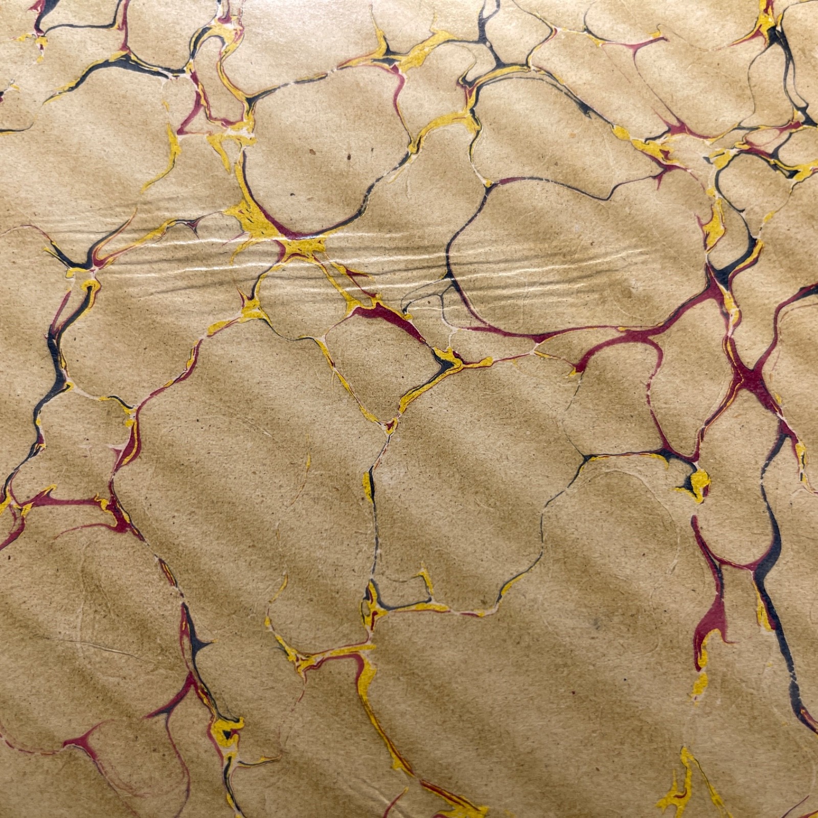 Antique Marbled End Papers Bookbinding Brown Red Yellow Blue Black Lot of 10