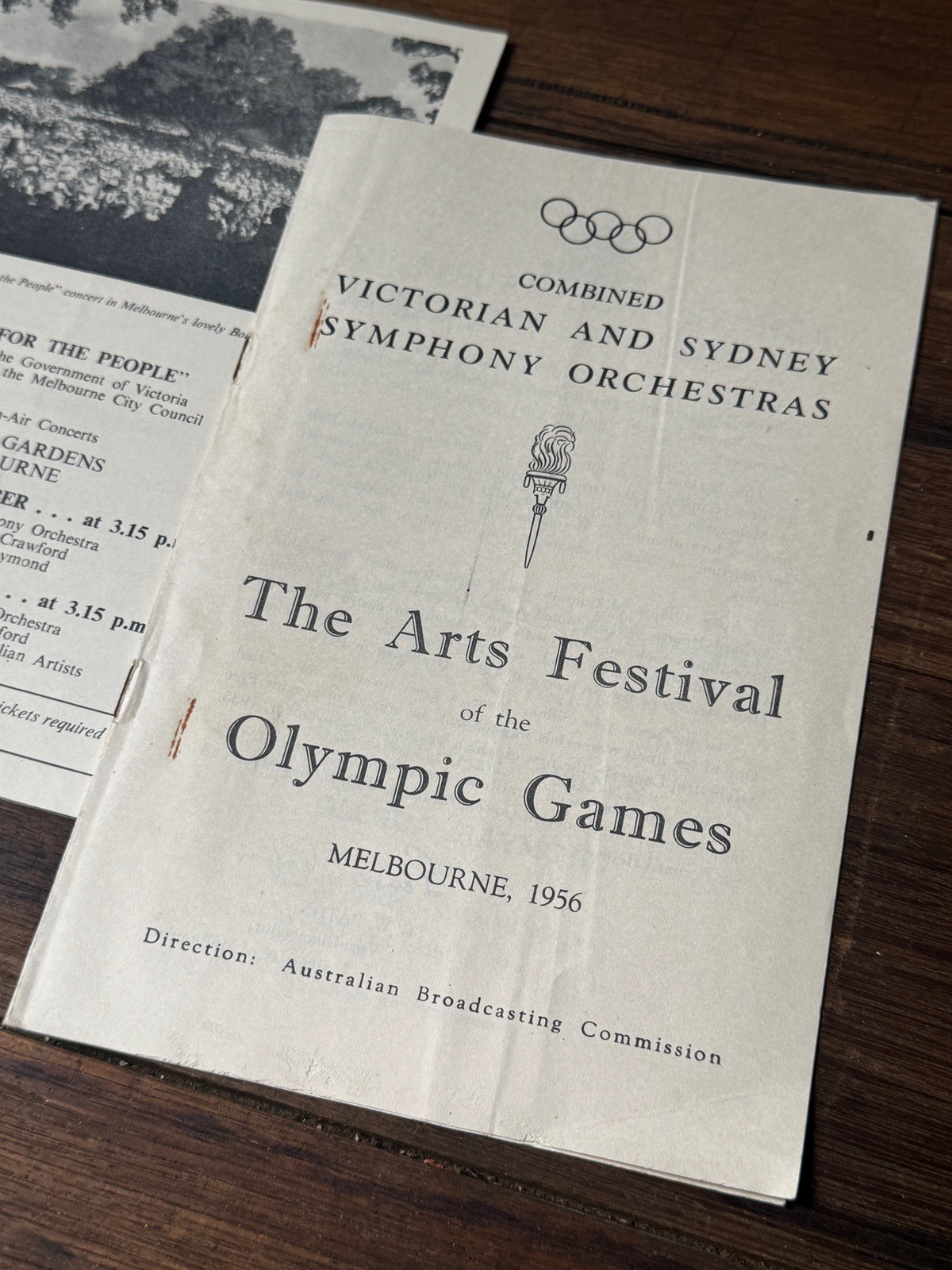 Vintage 1956 Melbourne Olympic Games THE ARTS FESTIVAL Music Programmes