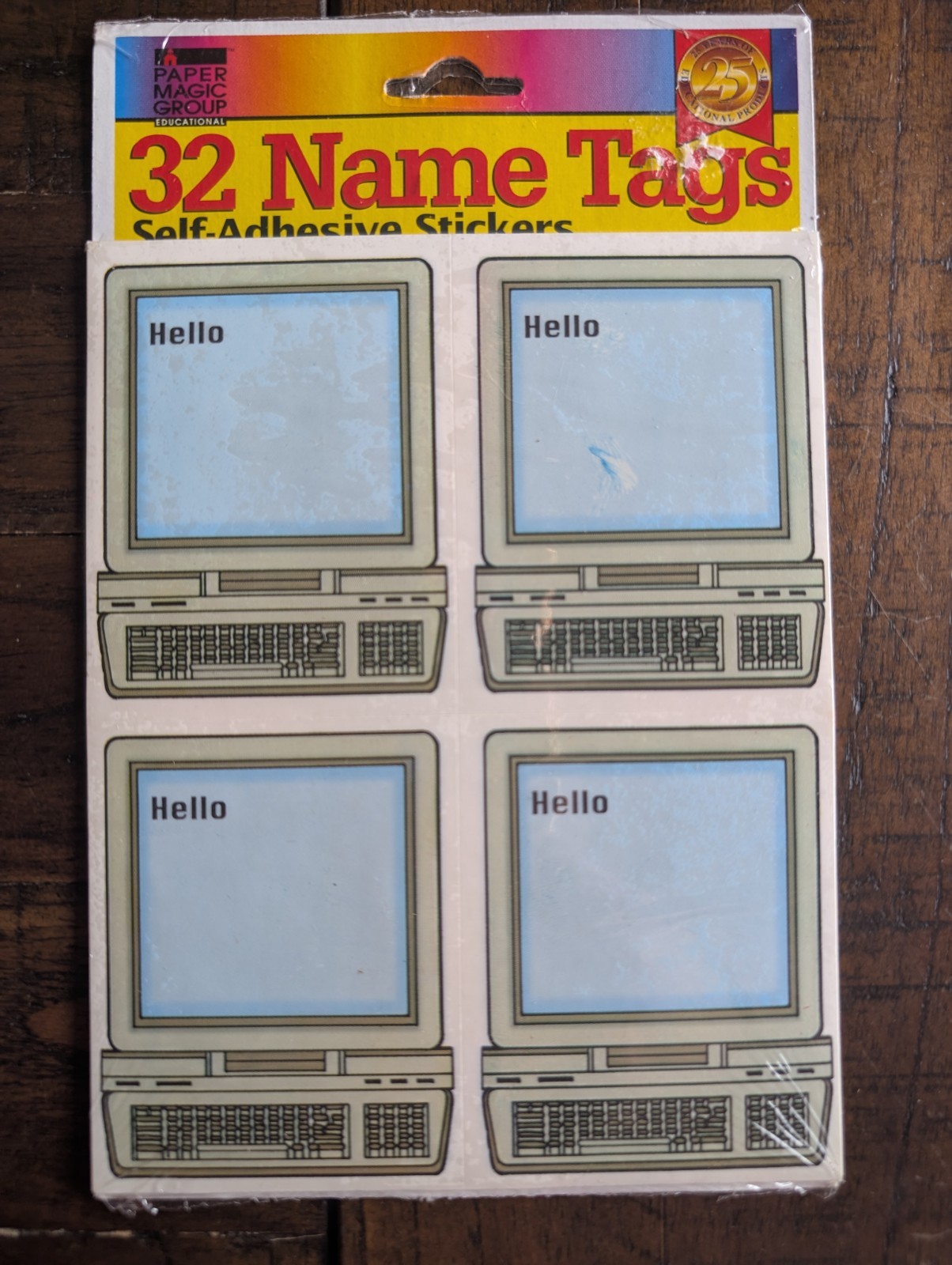 *VINTAGE *SEALED* Paper Magic Group 32 Self-Adhesive Name Tags – Computers