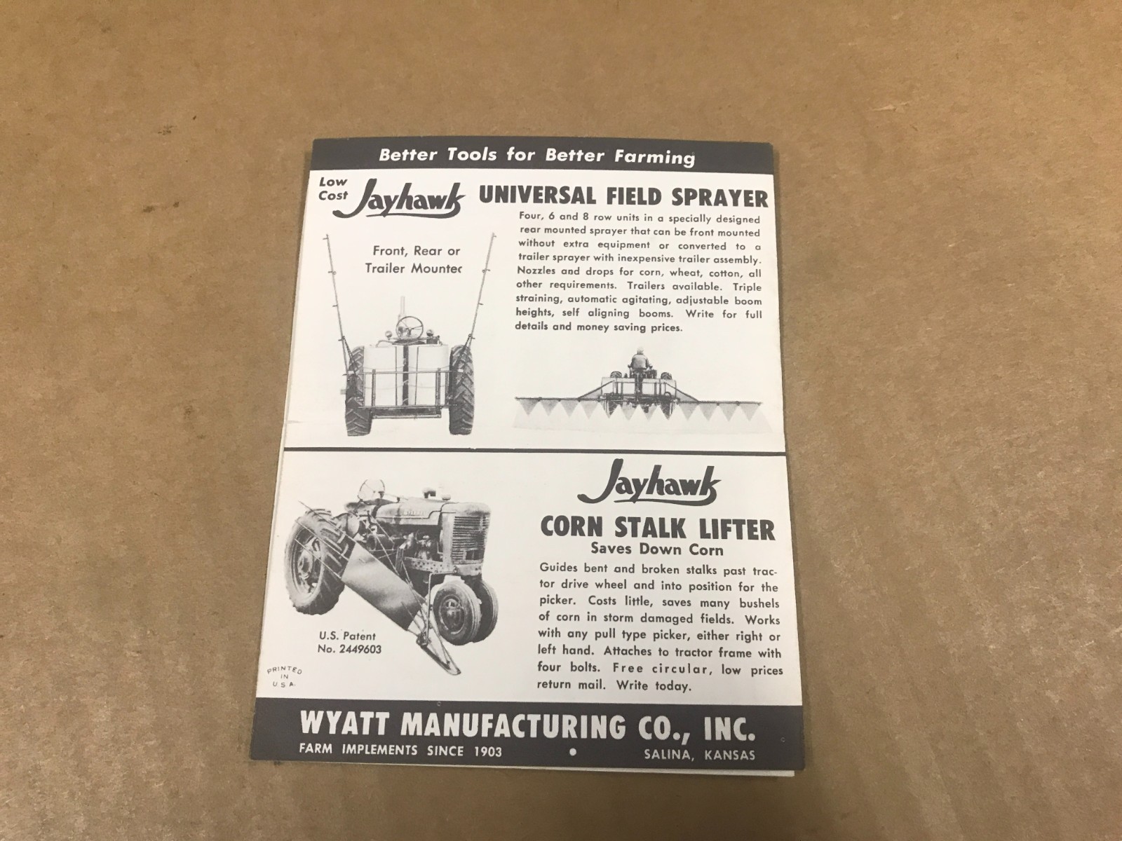 Vintage The Wyatt Line – Better Tools For Better Farming Booklet