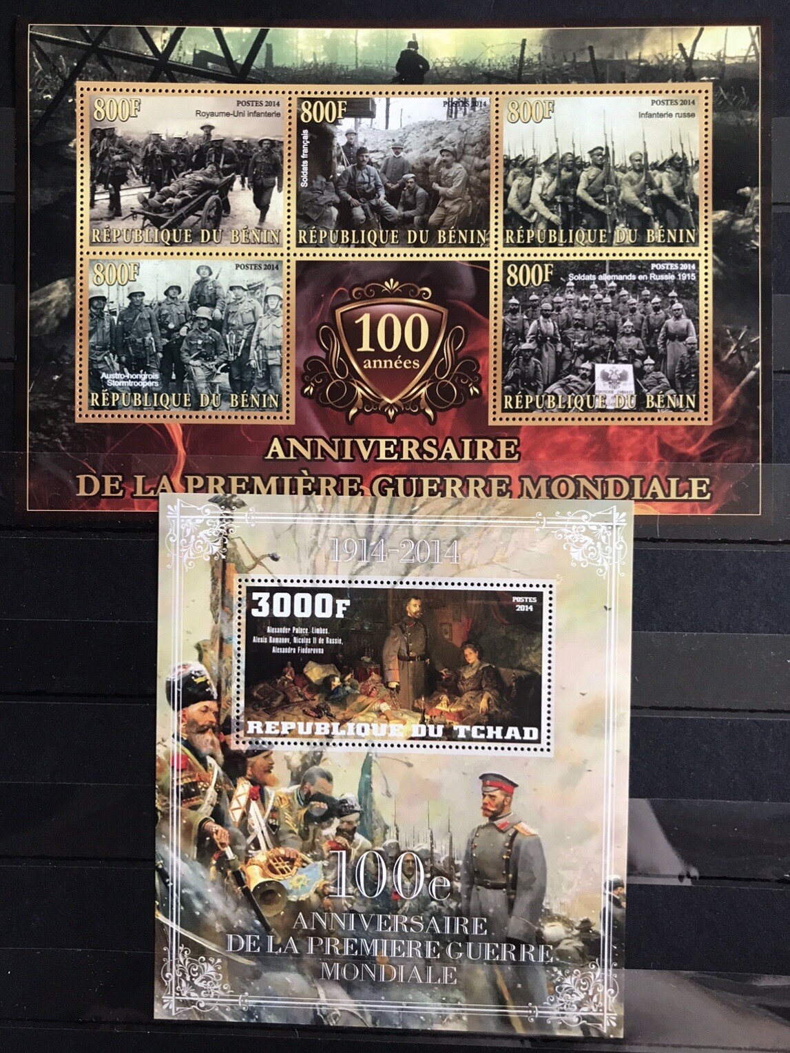 World War I / History/ Aviation / Ships / Heroes – 2 S/S – MNH** D107