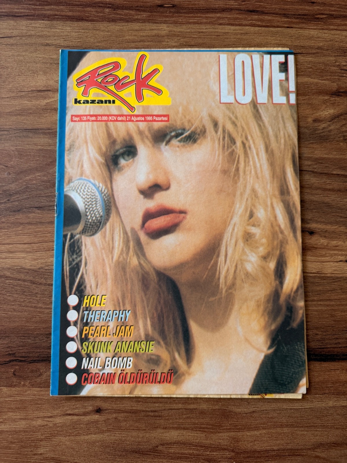 Courtney Love Hole Cover Turkish Rock Magazine 1995 Nirvana Cobain Rare