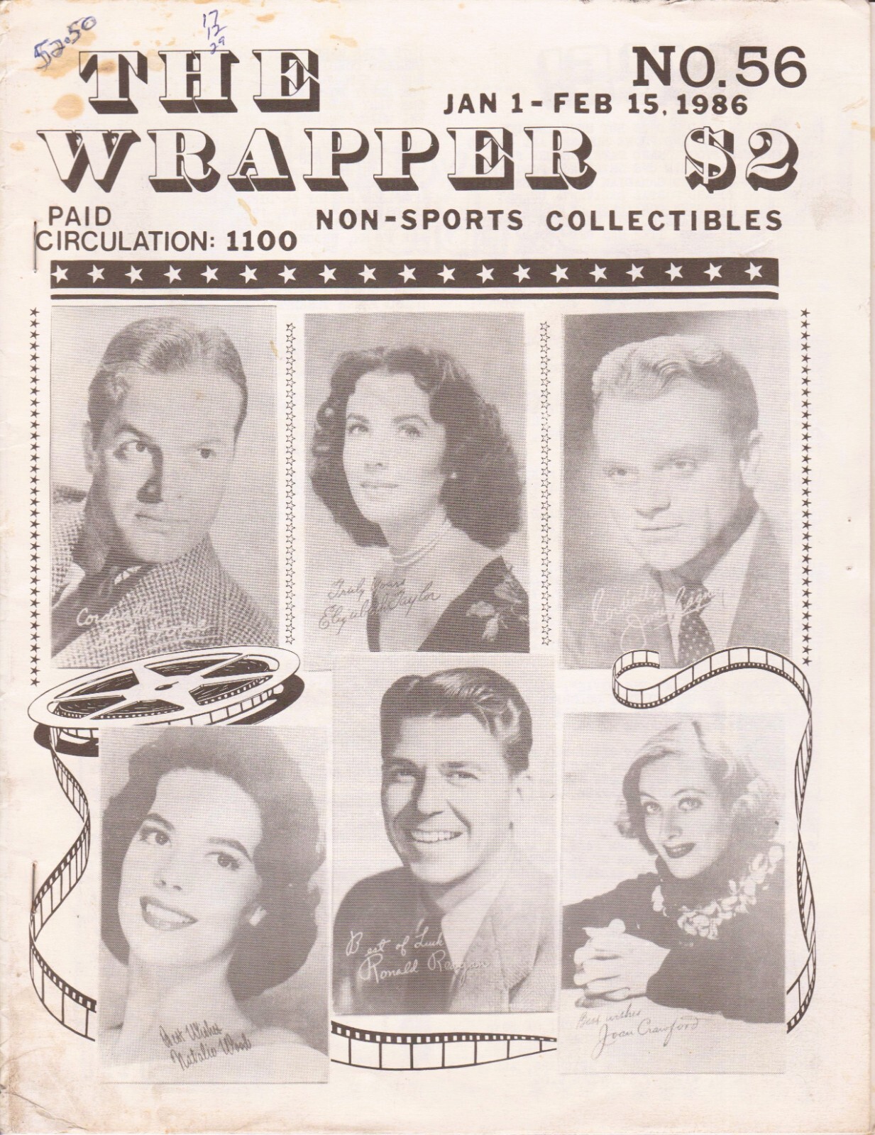 THE WRAPPER #56~JAN 1-FEB 15, 1986~NON-SPORTS TRADING CARDS ADZINE~38 PAGES~GOOD