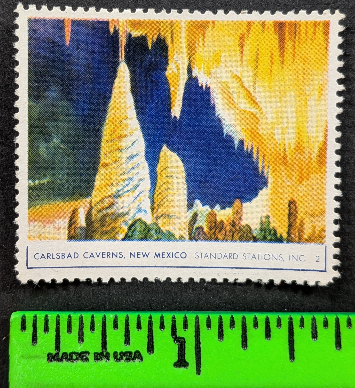 Vintage Carlsbad Caverns New Mexico Poster Stamp