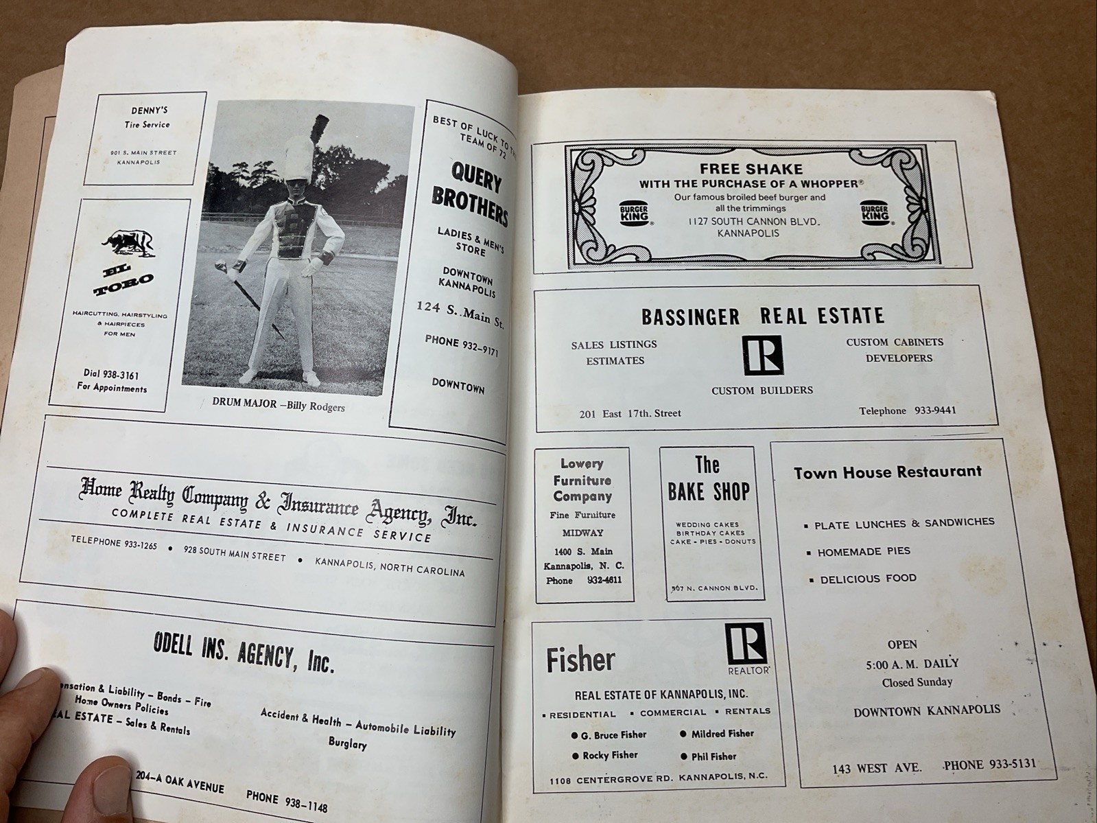 21 Sep 1974 Football Program Kannapolis Vs Lexington High School Nc B69
