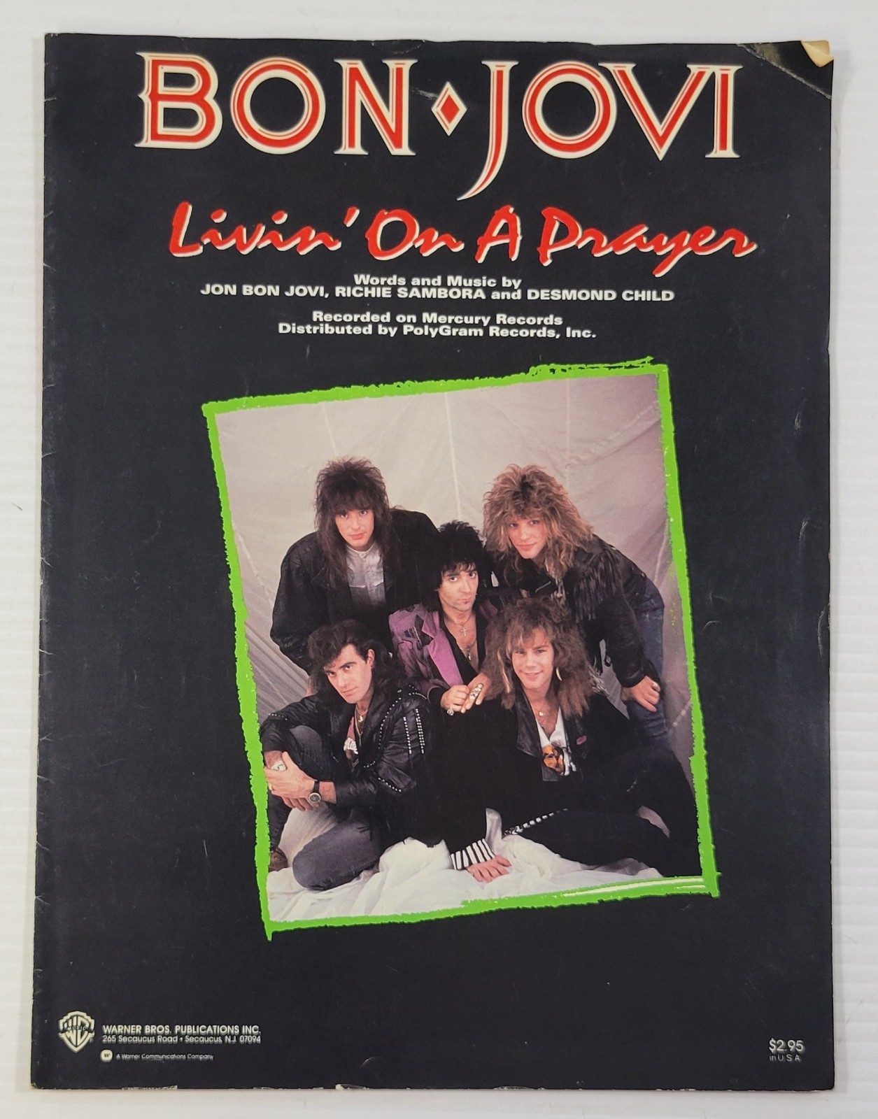 *L4) Livin’ on a Prayer – Bon Jovi – Vintage Sheet Music