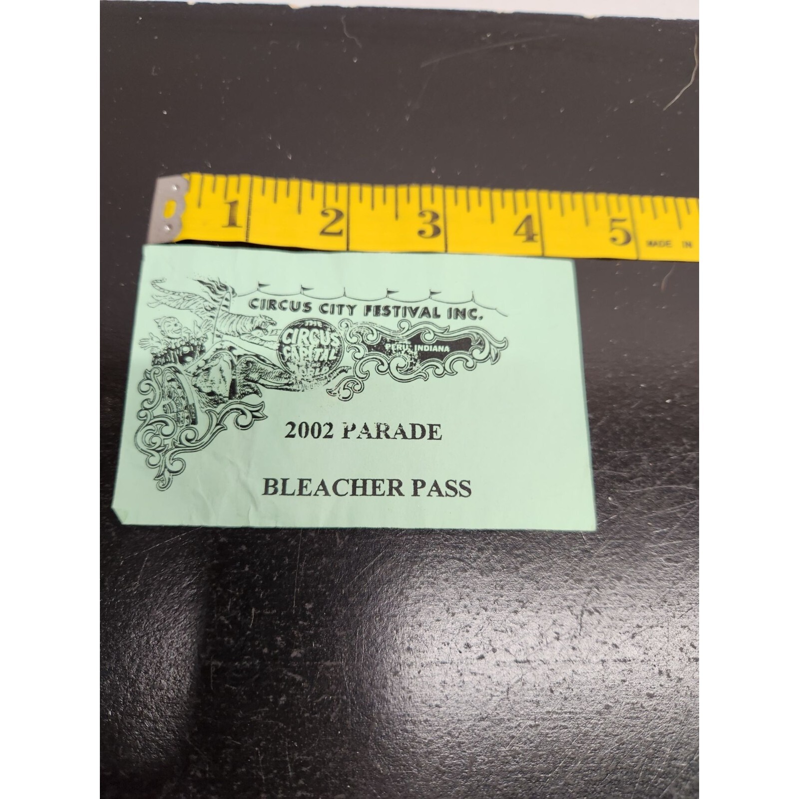 Circus City Festival Inc 2002 Parade Bleacher Pass Ephemera – Peru Indiana
