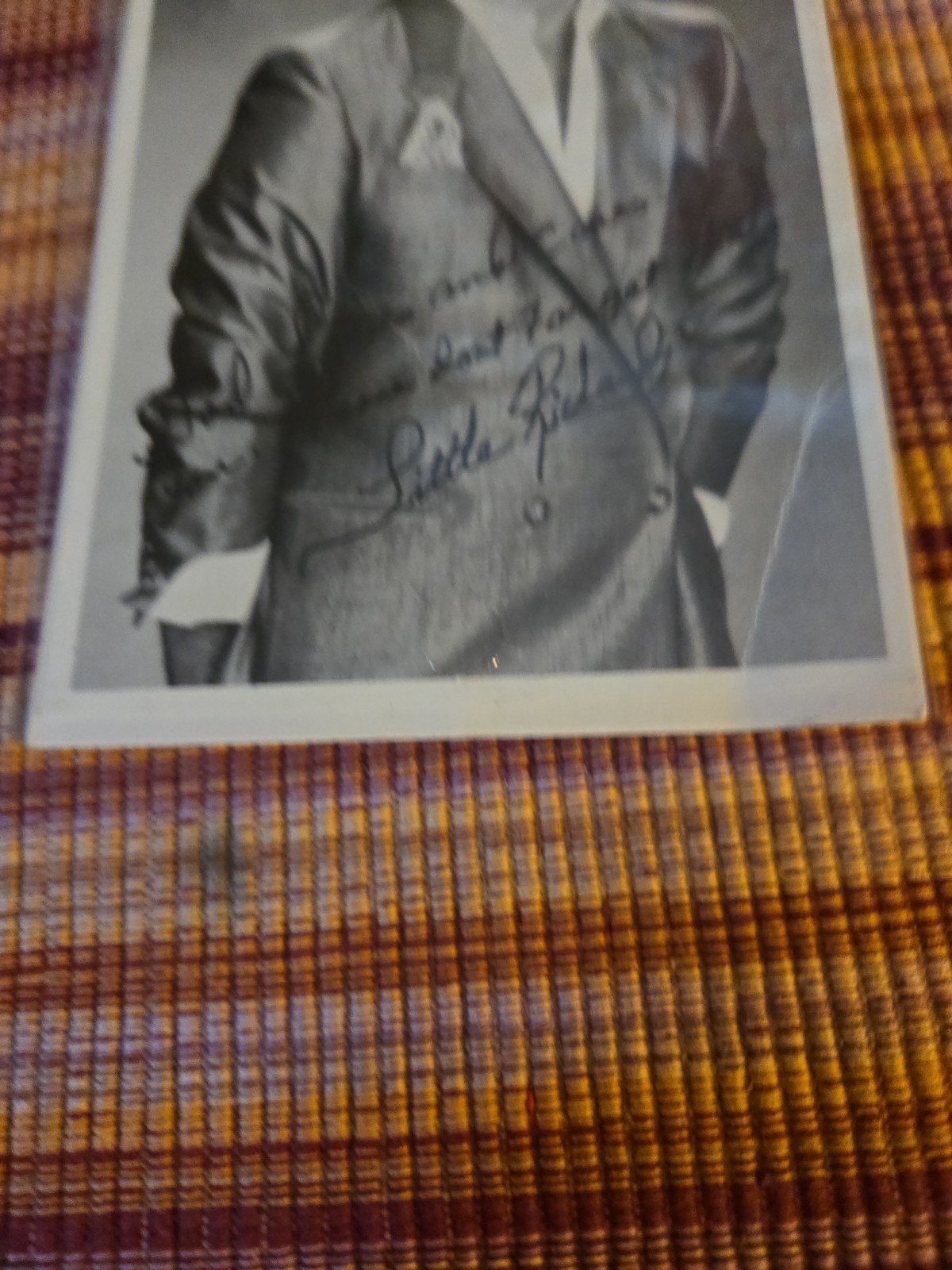 Little Richard Original Photo 1970s/80s Signed Inscription Promo Rock Piano