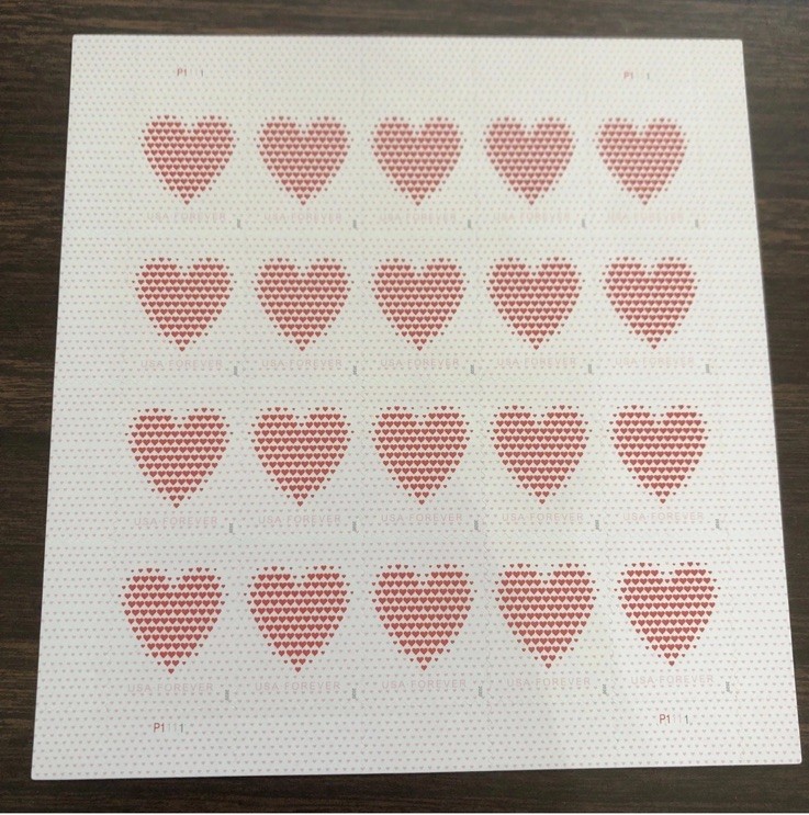USPS 2020 Love Hearts MNH 5 Sheets 100 Wedding Forever First Class Stamp Panes