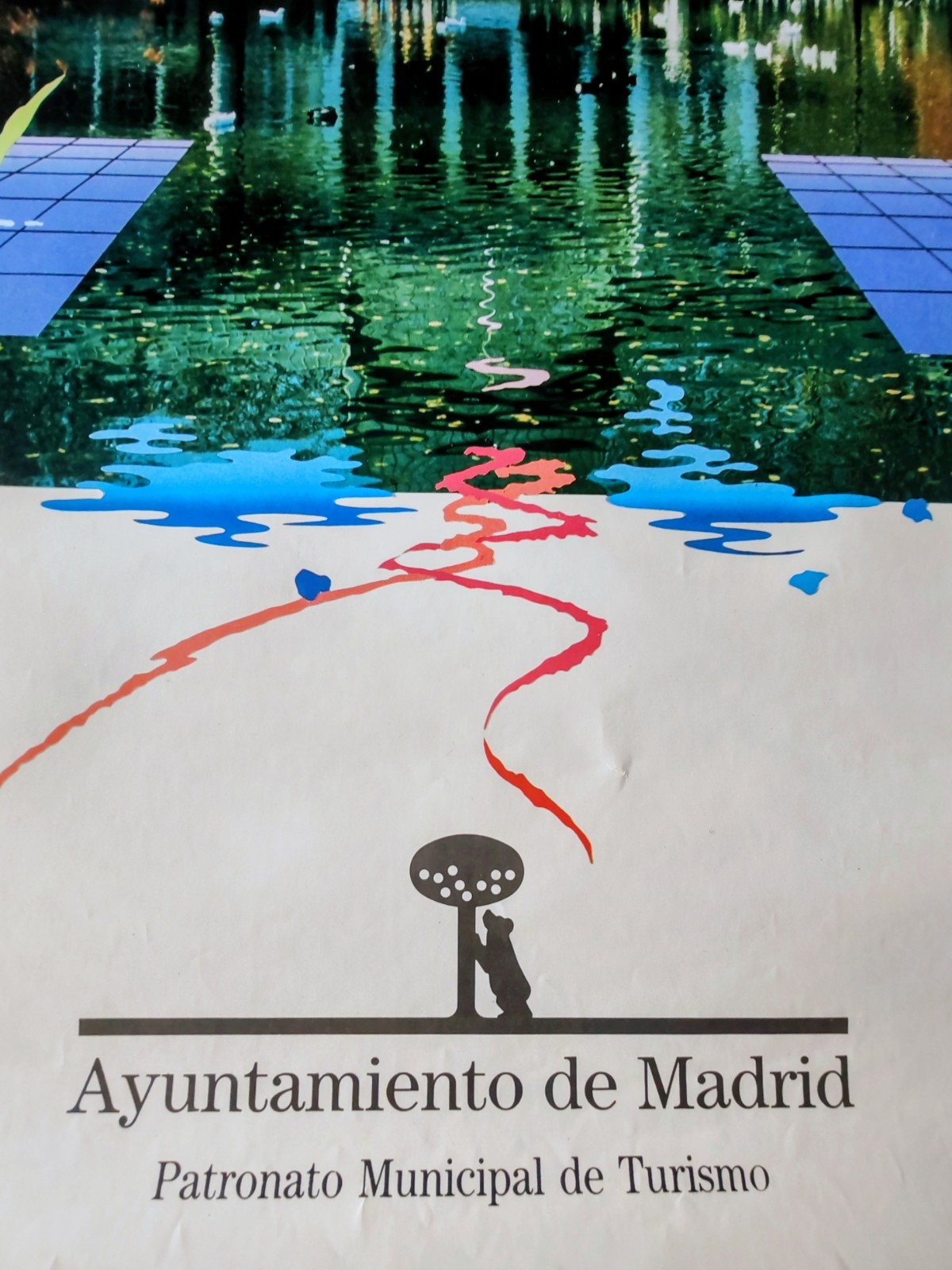 Original 1988 Madrid Spain Tourism Poster Palacio de Cristal Retiro Park 97x61cm