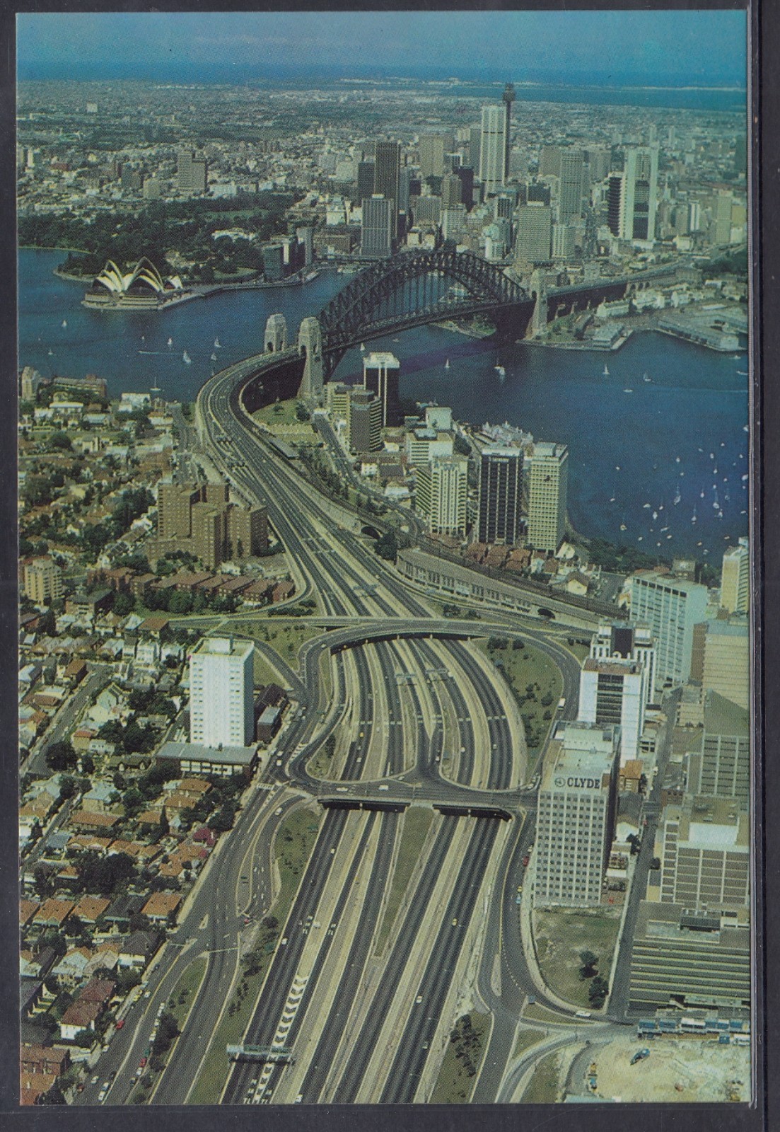 Australia 22c Pre Stamped Postcard – Sydney City & Bridge Aerial View – Unused