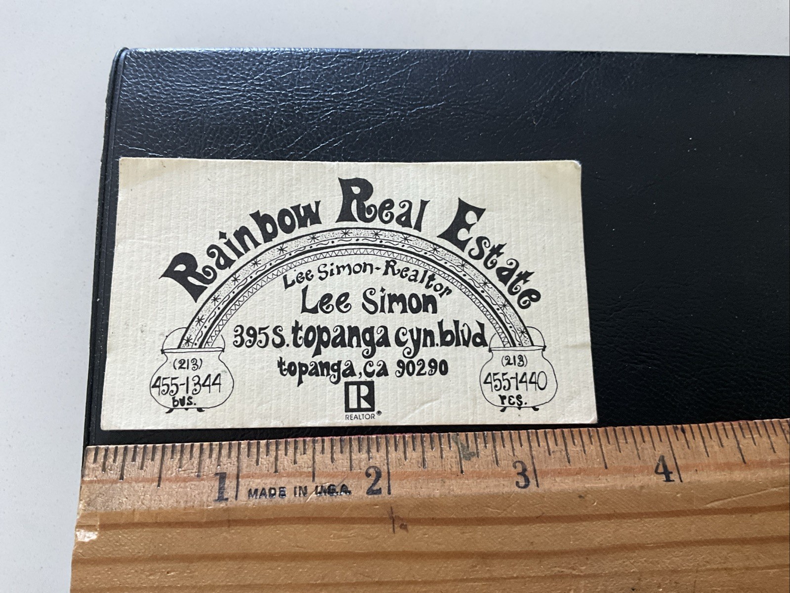 2 Qty Rainbow Real Estate Broker Land Agent Vintage Business Cards Topanga CA