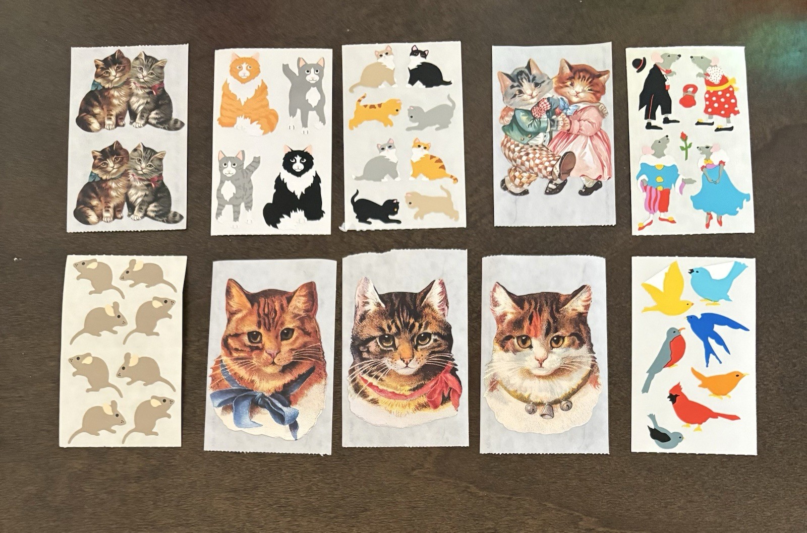 Vintage John Grossman’s Gifted Line Stickers “Cats & Prey”