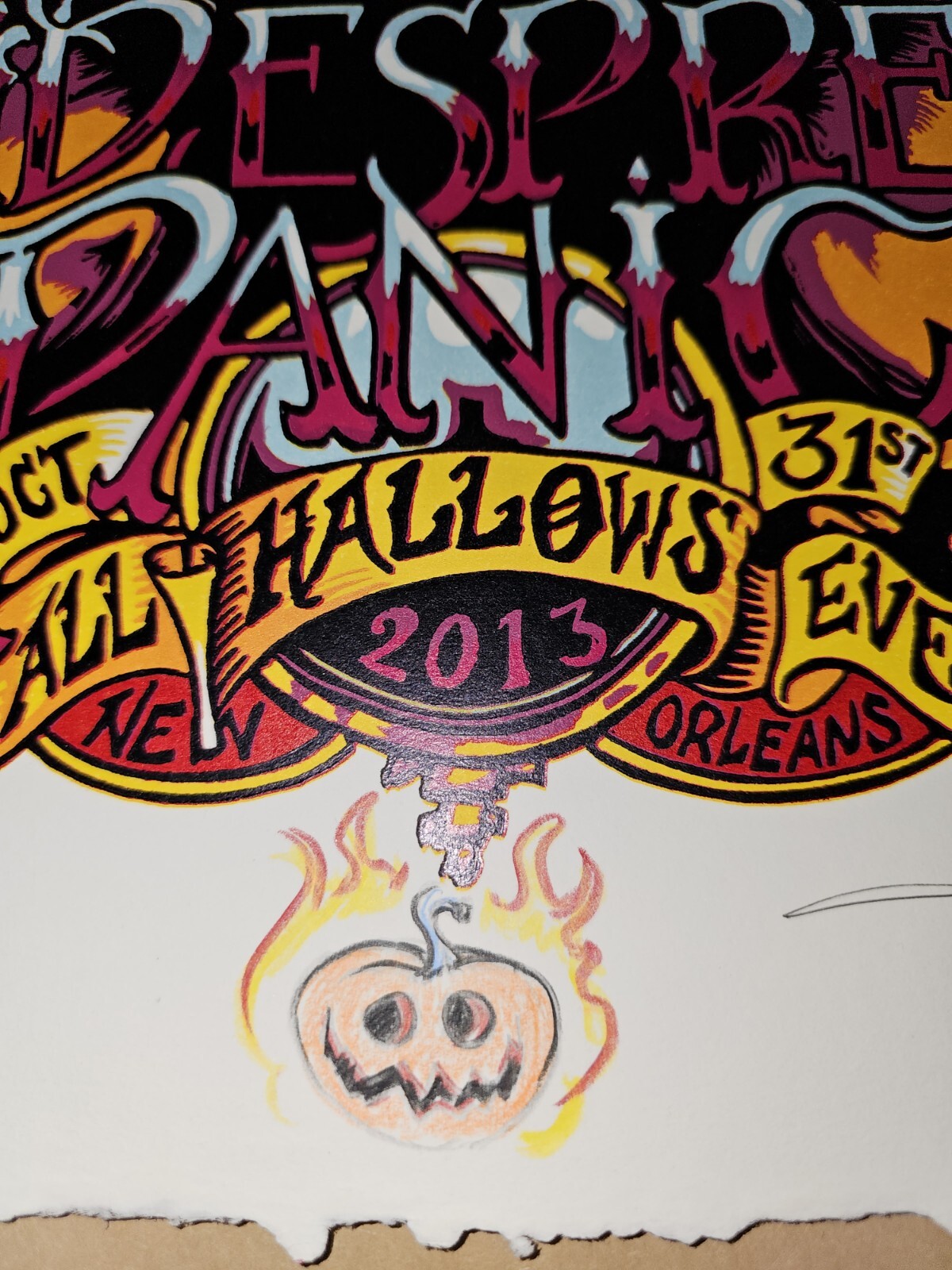 Official Widespread Panic Halloween New Orleans 2013 AJ Masthay Poster LINOCUT