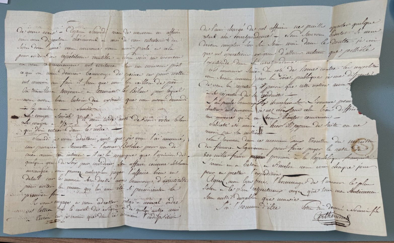 SUP – Army Of Italy 1798 Letter 19th Division Son-Father Captivating Text