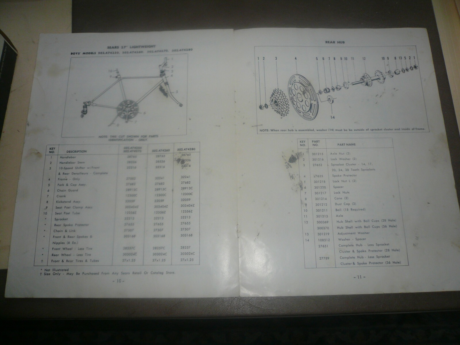 Sears 26″ & 27″ Lightweight Bicycle Owner’s Manual – F-3107
