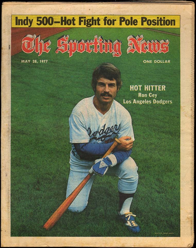 SPORTING NEWS 5/28 1977 Dodgers Ron Cey Indianapolis 500 Pole Fight