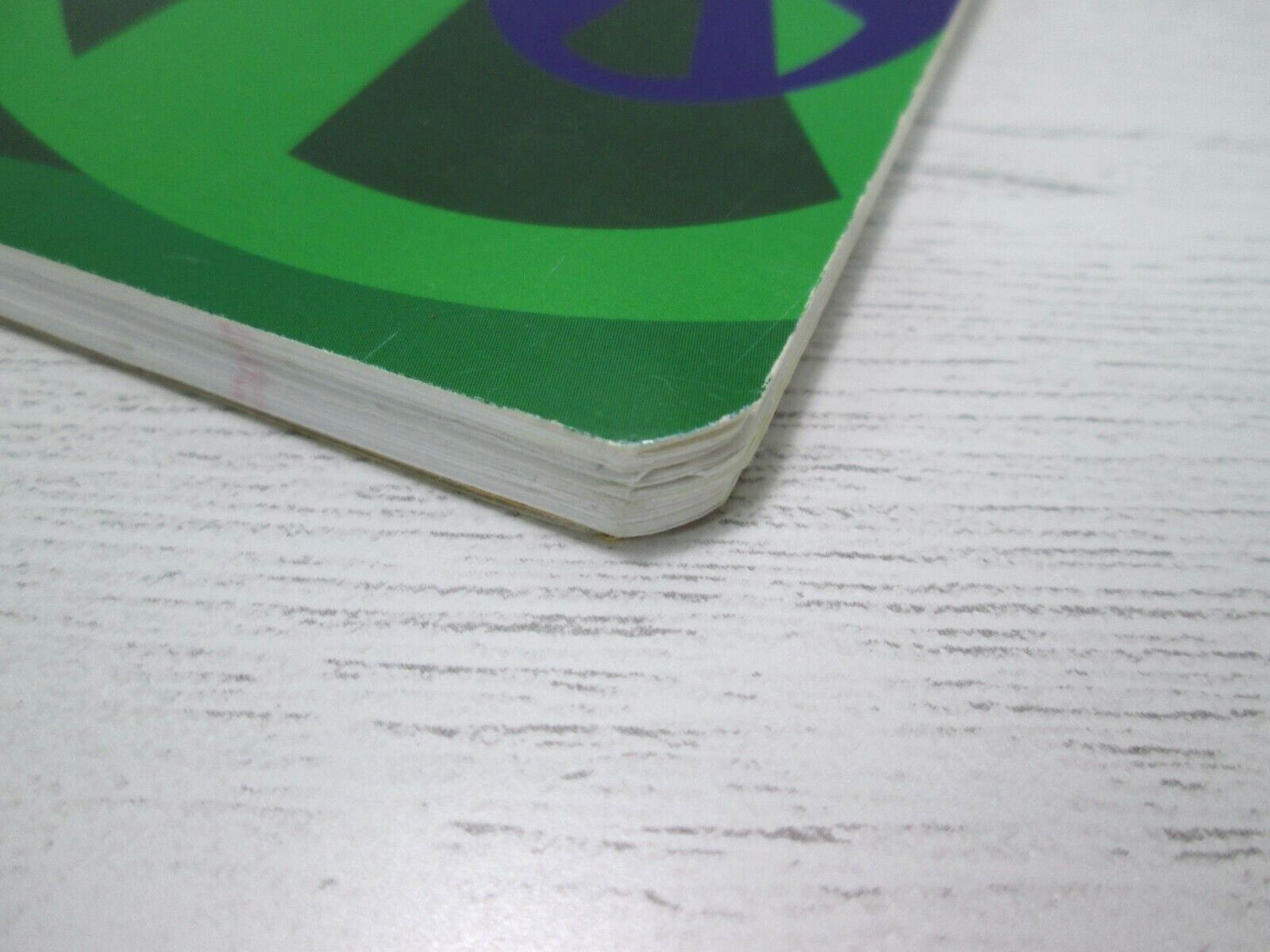 Vintage 80s Peace Frogs Sign Spiral Notebook Theme Book Green Colorful Made USA