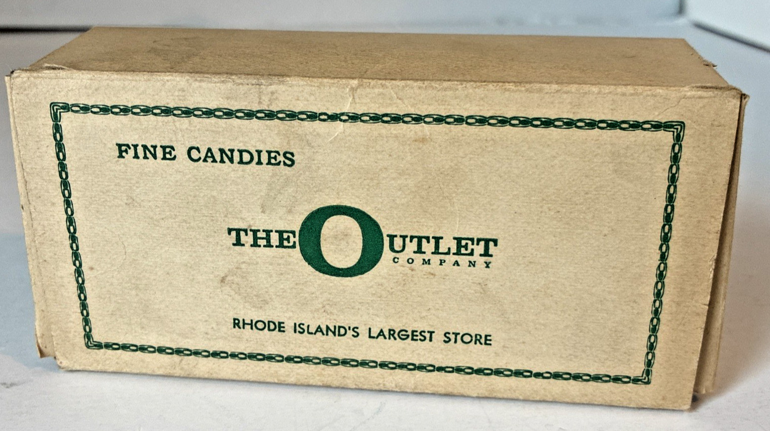 Lot of 2 Vintage Boxes – Outlet Store Candy Box & Coronation Christmas Card Box