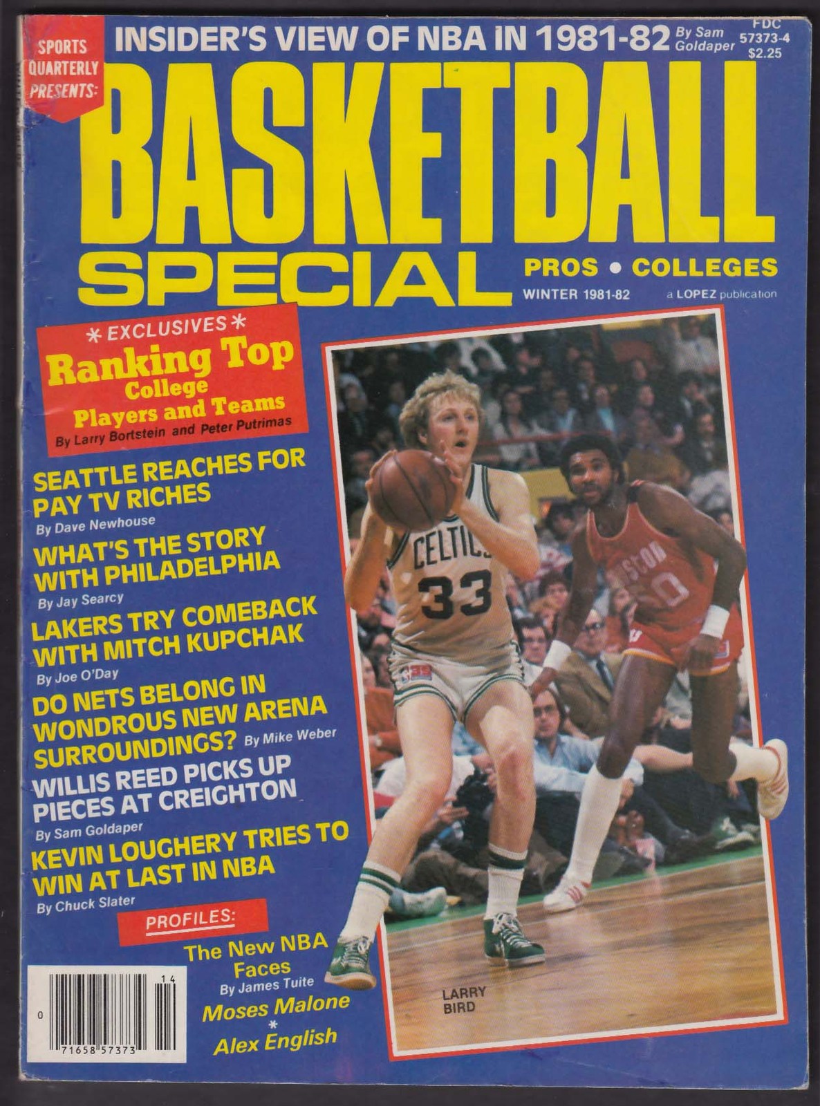Sports Quarterly BASKETBALL SPECIAL Larry Bird Moses Malone ++ Winter 1981-1982