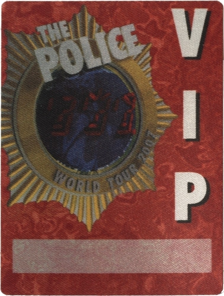 The Police 2007 Reunion concert tour Band VIP Backstage Pass